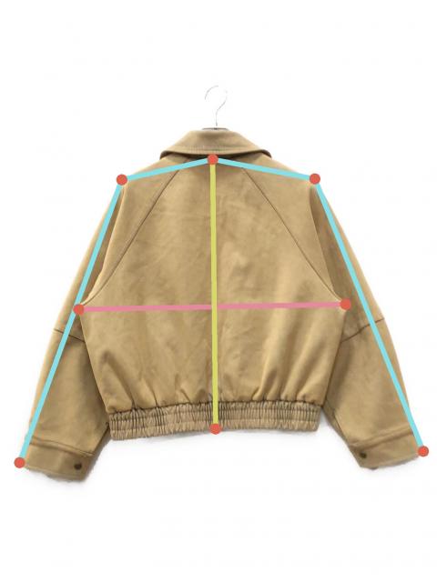 中古・古着通販】moussy (マウジー) F/SUEDE GATHER ブルゾン ブラウン
