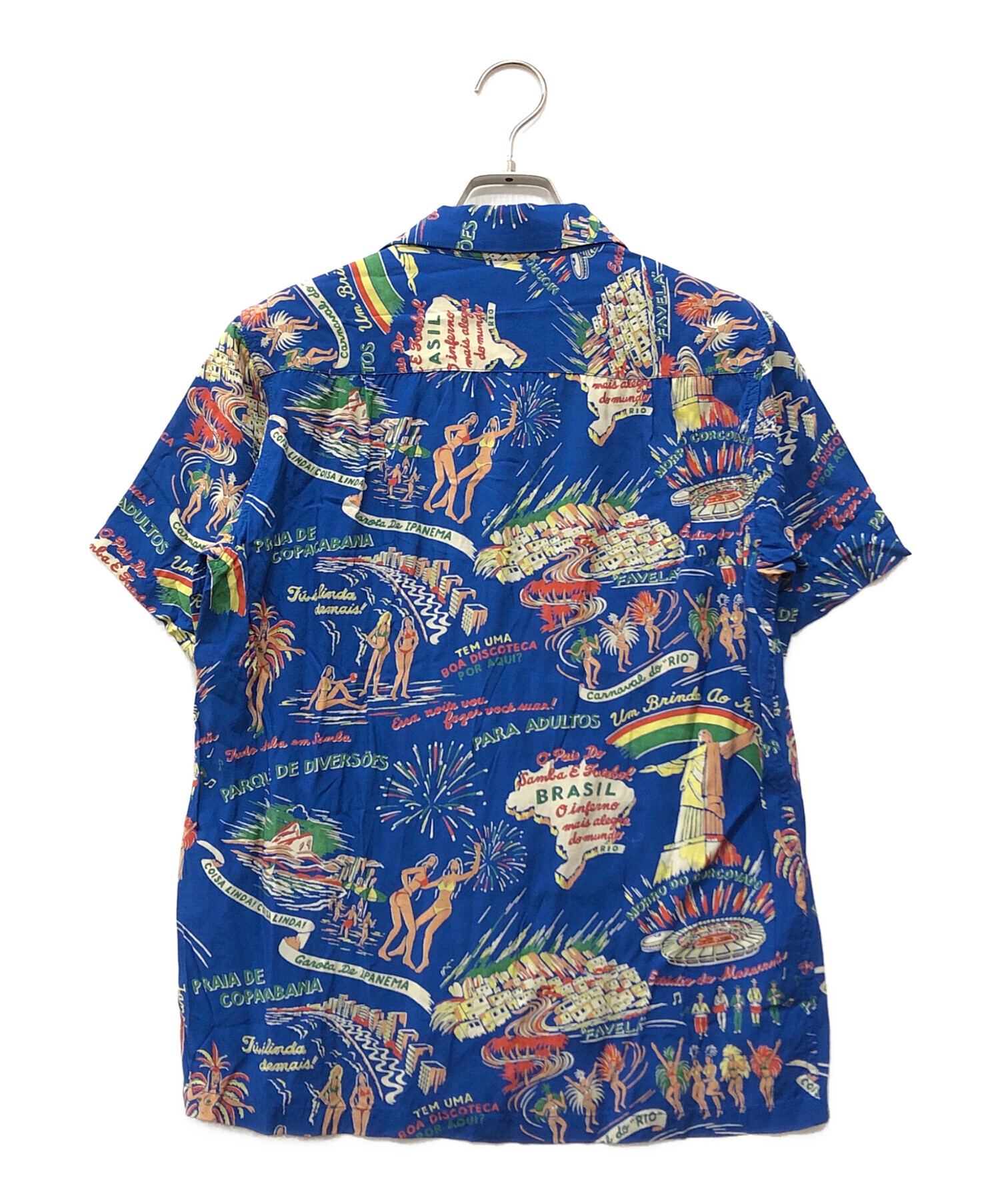 ワコマリア　WACKO MARIA 半袖アロハシャツ M ネイビー 中古・古着通販】WACKO MARIA (ワコマリア) 半袖アロハシャツ ブルー