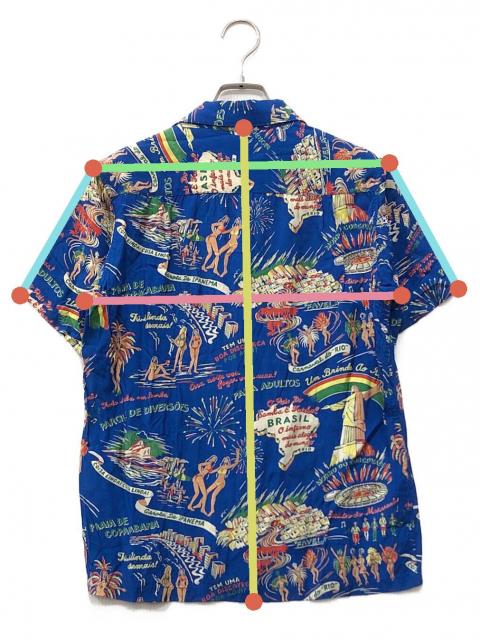 中古品 XXL ワコマリア アロハシャツ WACKO MARIA 半袖シャツ 中古・古着通販】WACKO MARIA (ワコマリア) 半袖アロハシャツ ブルー