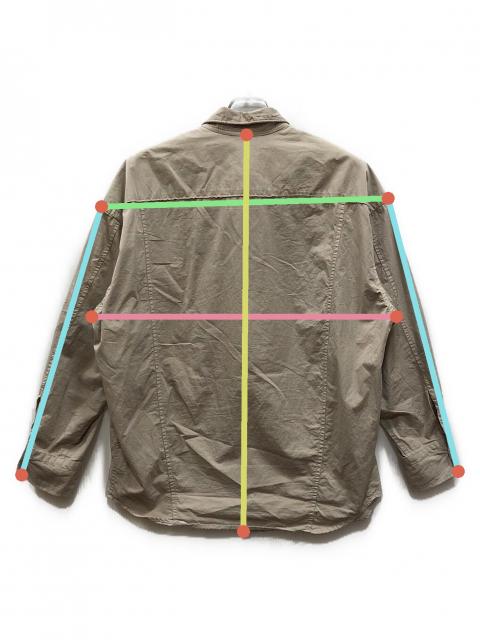 中古・古着通販】BRILL (ブリル) セイヒンゾメオーバーシャツ ベージュ