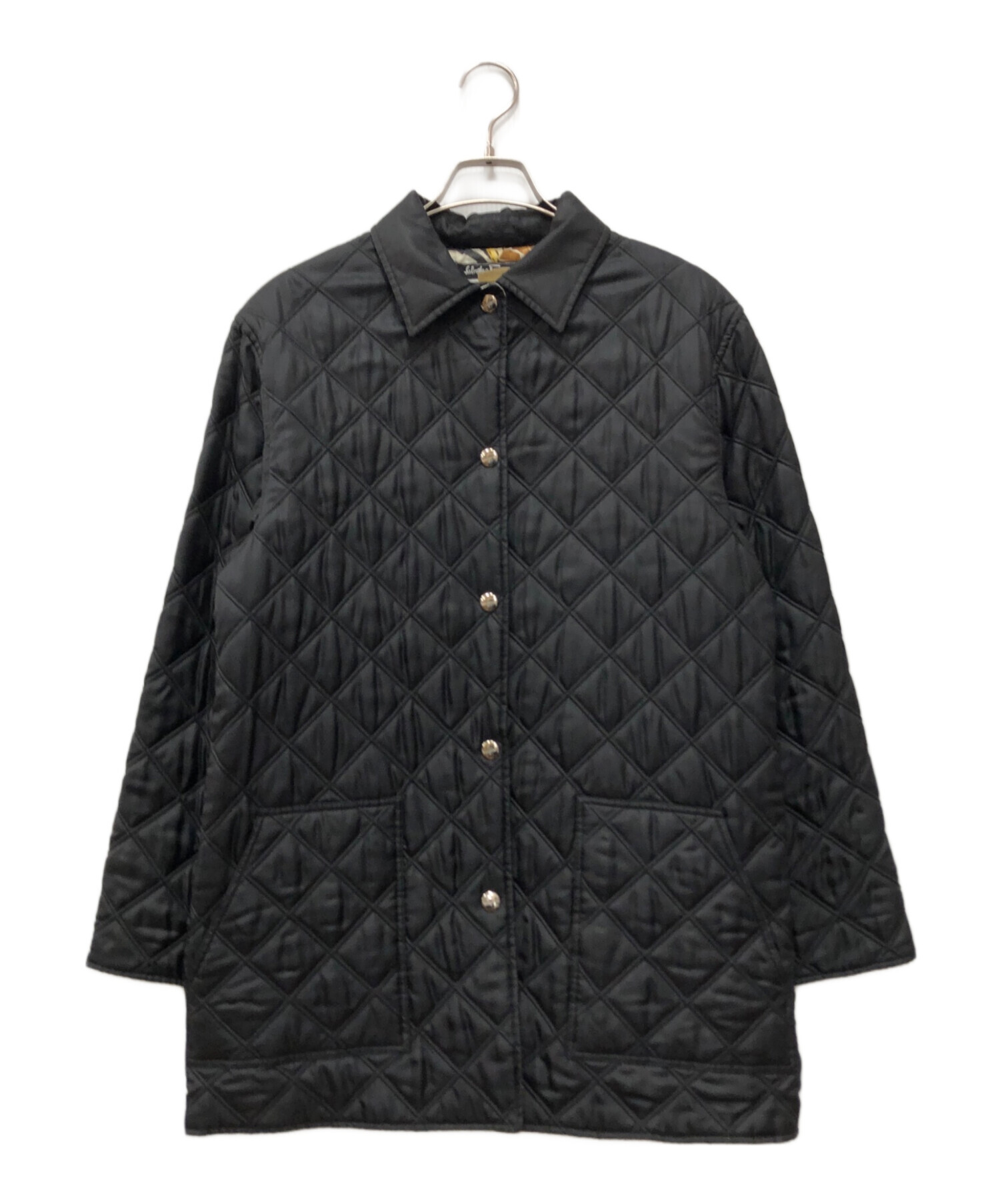 希少美品 Salvatore Ferragamo レザーフリルジャケット 中古・古着通販】Salvatore Ferragamo (サルヴァトーレ フェラガモ