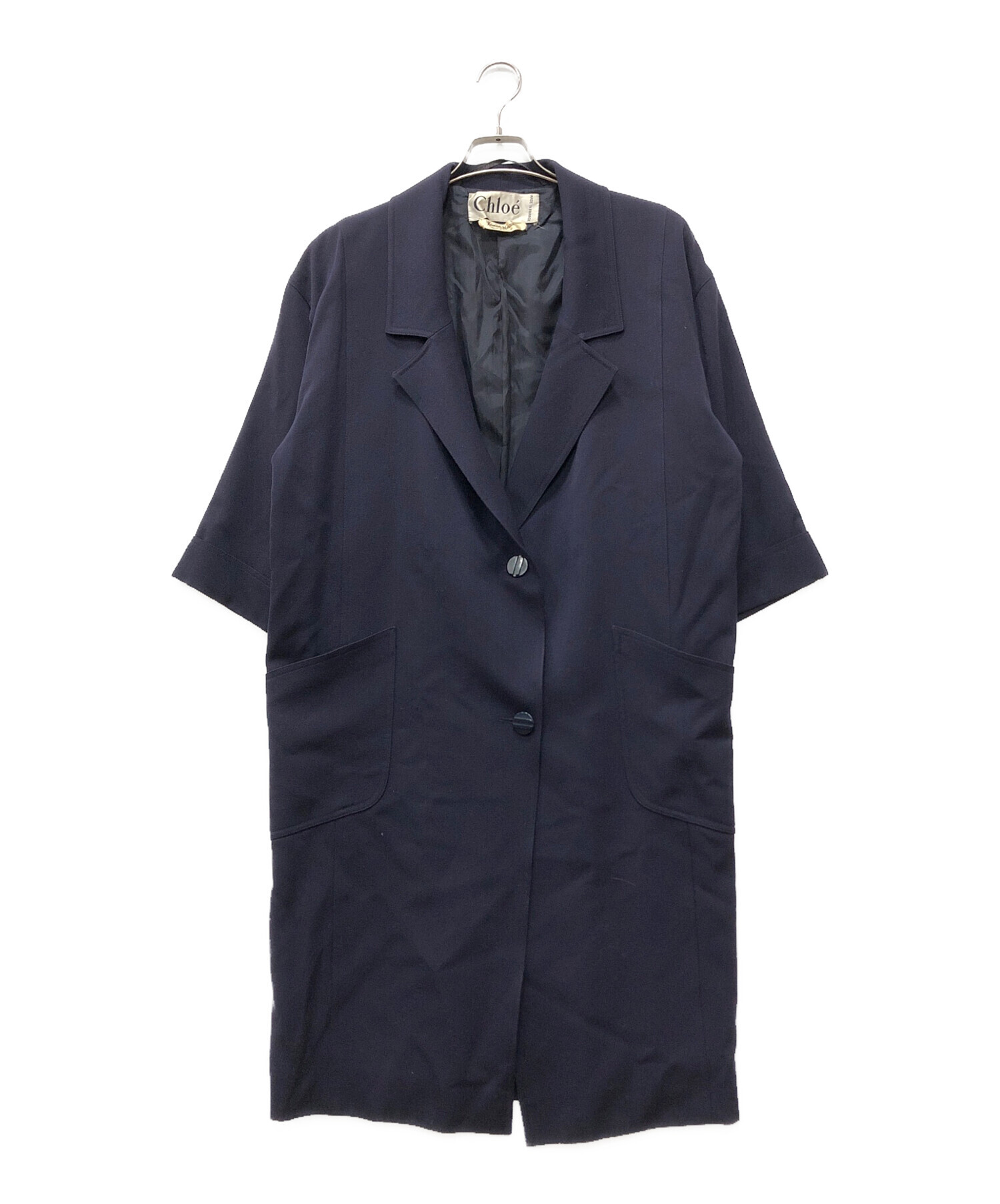 中古・古着通販】Chloe (クロエ) テーラードウールコート ネイビー