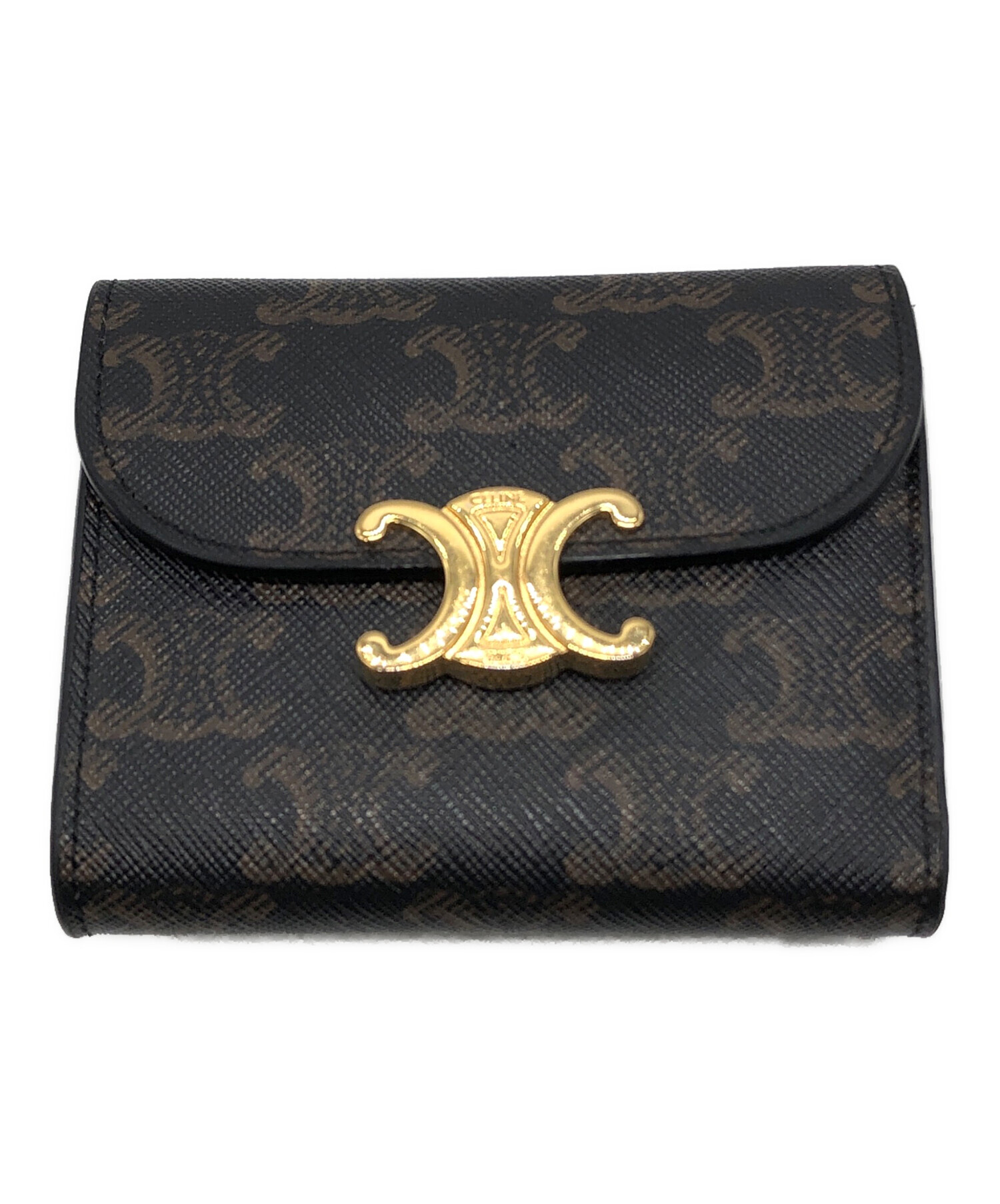 中古・古着通販】CELINE (セリーヌ) マカダムトリオンフ3つ折り財布