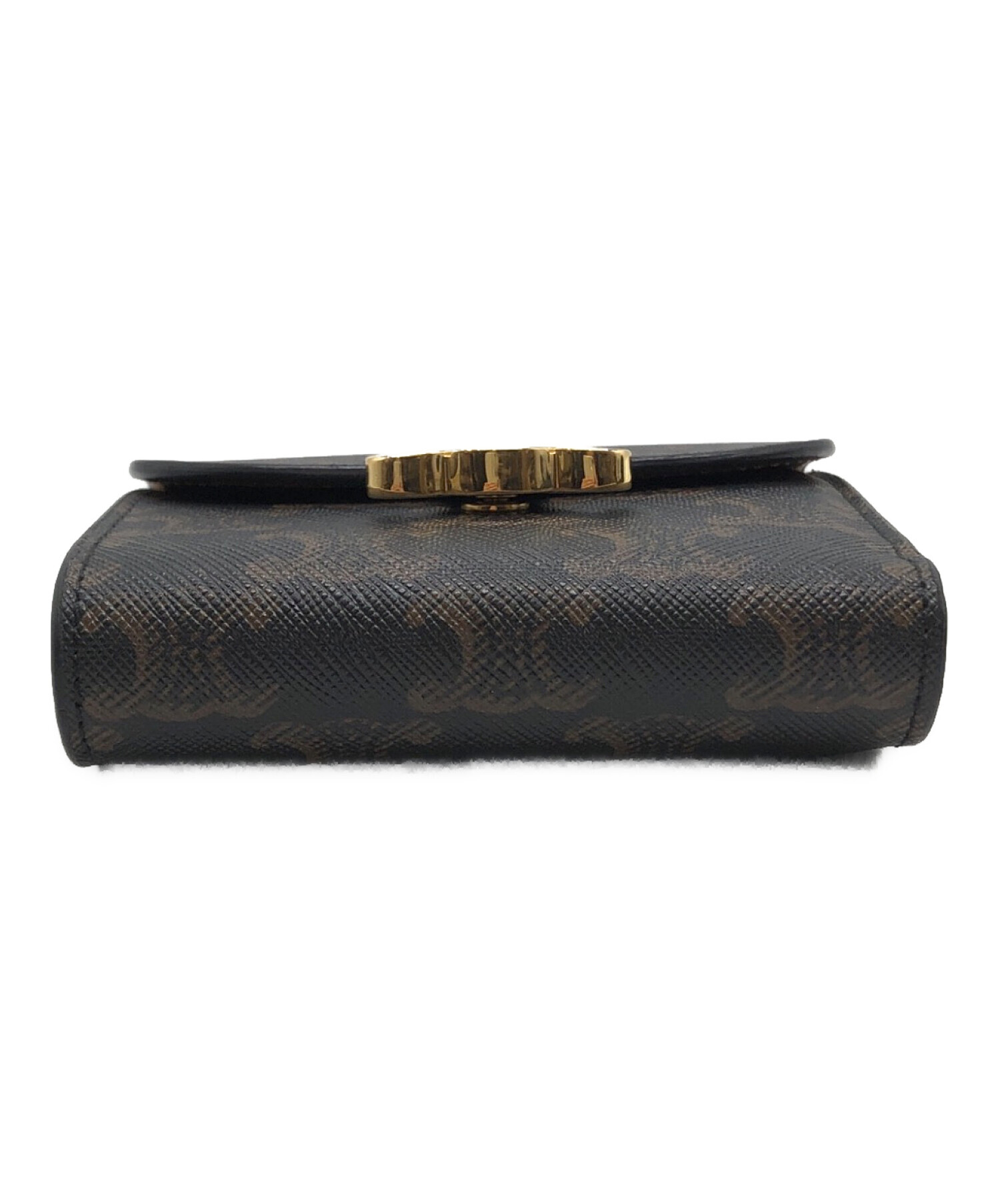 中古・古着通販】CELINE (セリーヌ) マカダムトリオンフ3つ折り財布