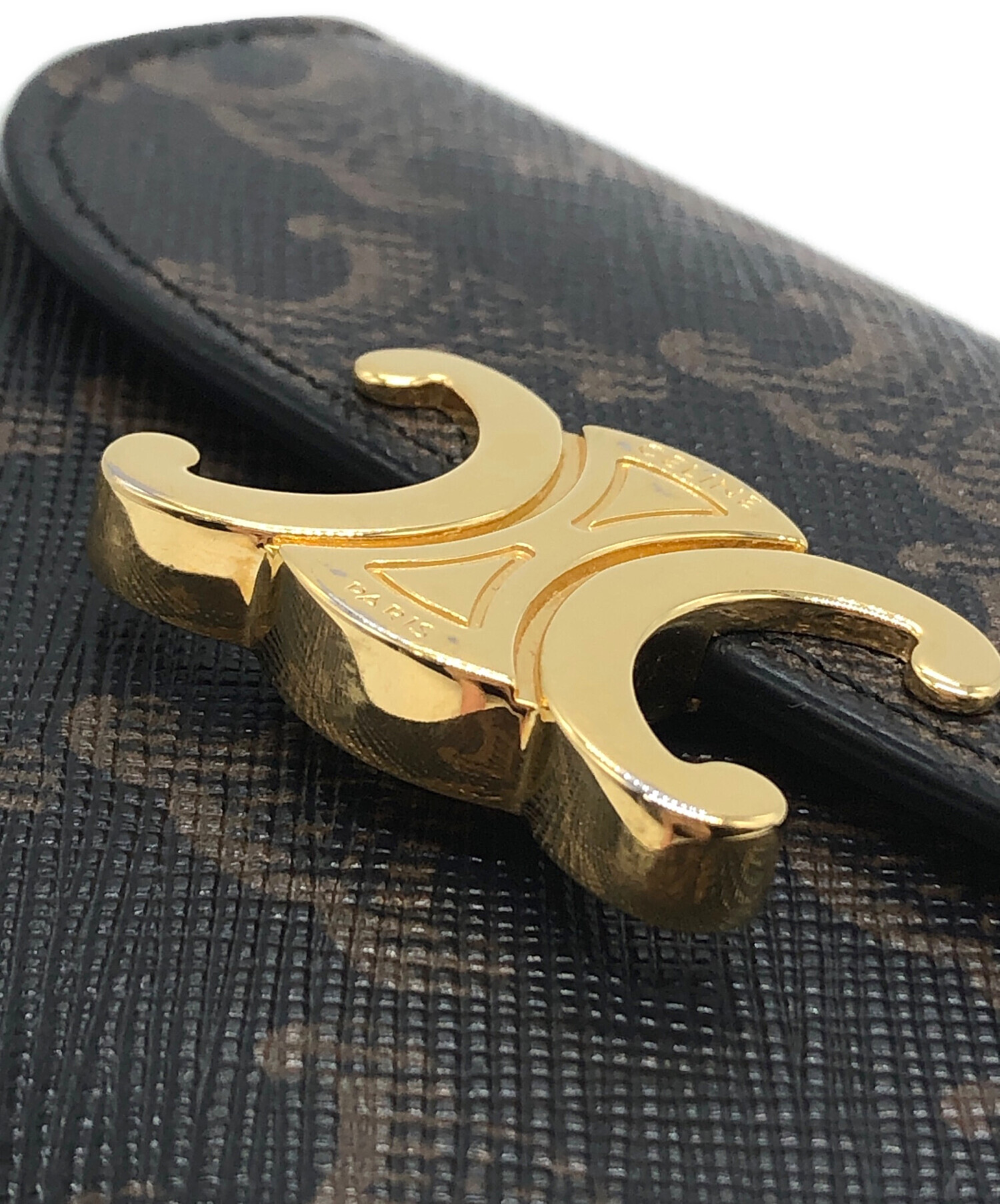 中古・古着通販】CELINE (セリーヌ) マカダムトリオンフ3つ折り財布