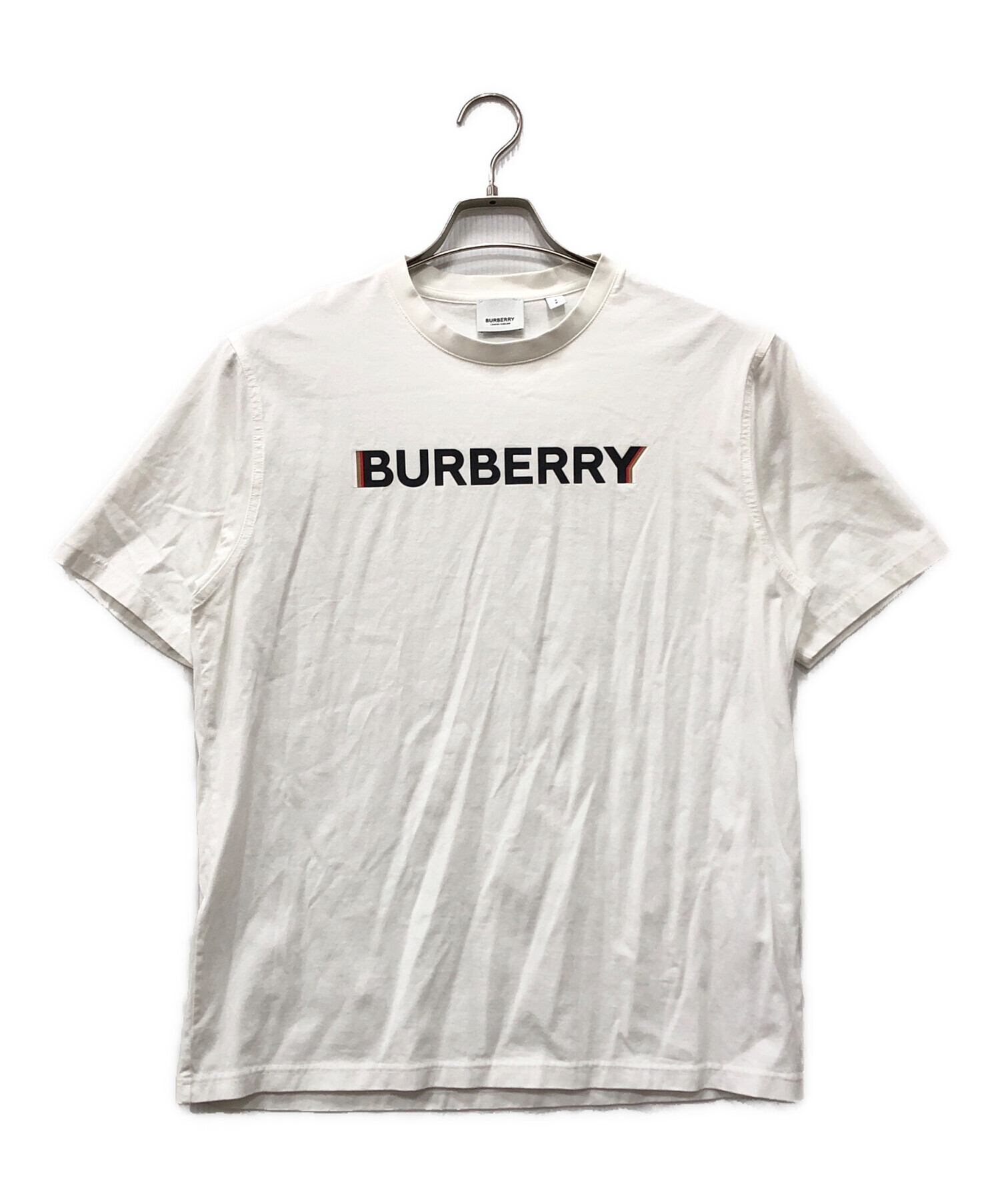中古・古着通販】BURBERRY (バーバリー) ロゴプリントTシャツ ホワイト