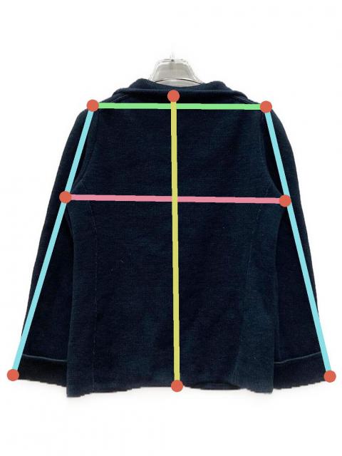【中古】45R　フォーティファイブアール　トップス　コットン100％　ニット　ネイビー　ノースリーブニット　チュニック丈S24＿s-0337-r24 中古・古着通販】45R (フォーティファイブ・アール) インディゴニット