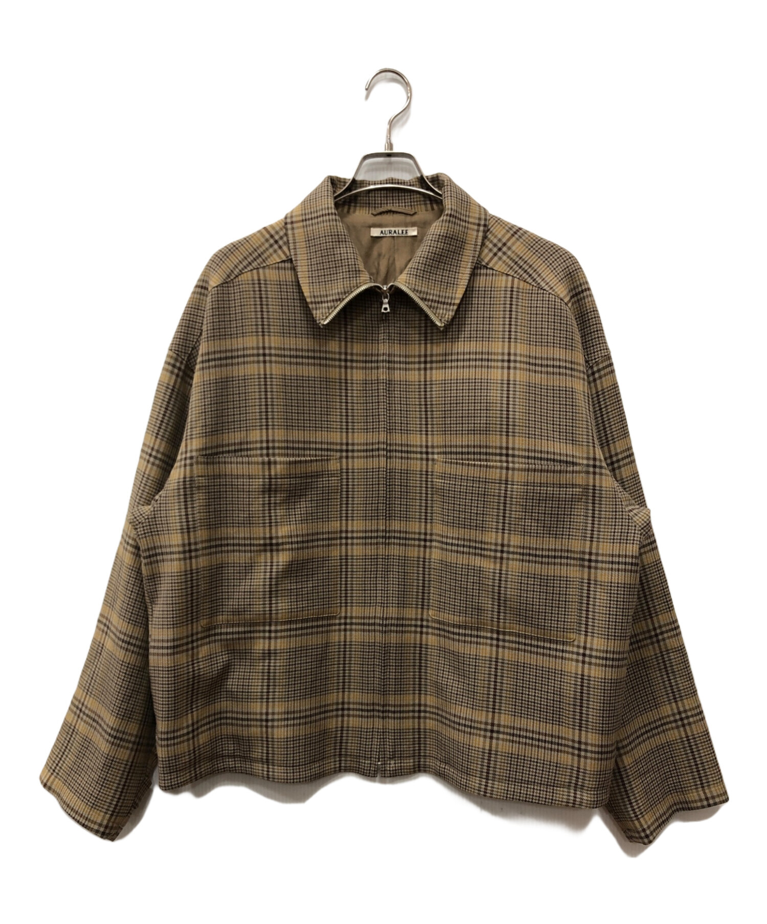 中古・古着通販】AURALEE (オーラリー) WOOL SERGE CHECK ZIP-UP
