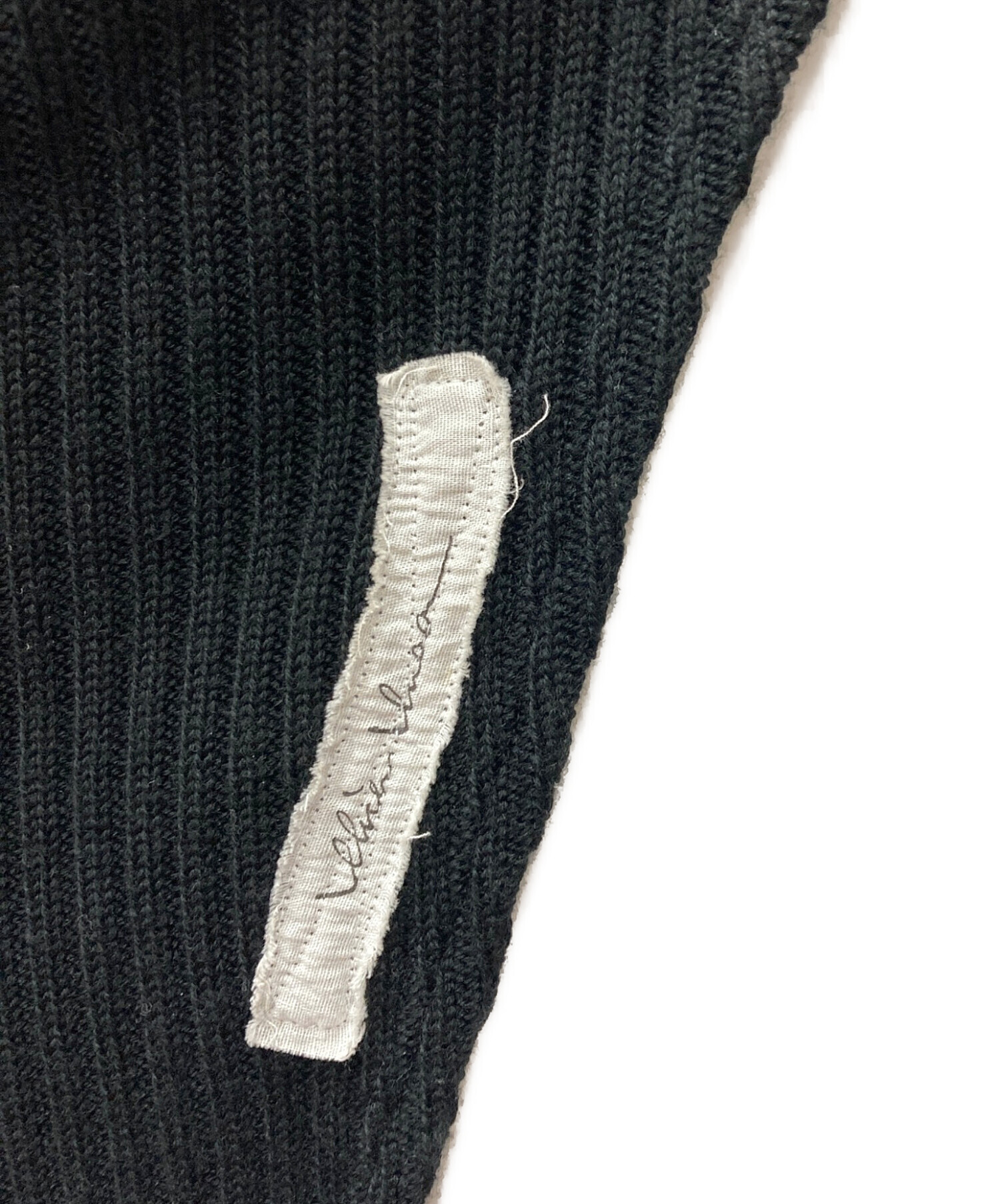 alice auaa コットンニット カットソー デザイナー着用 変形 ゴシック 中古・古着通販】alice auaa (アリスアウアア) 変形ニット ブラック