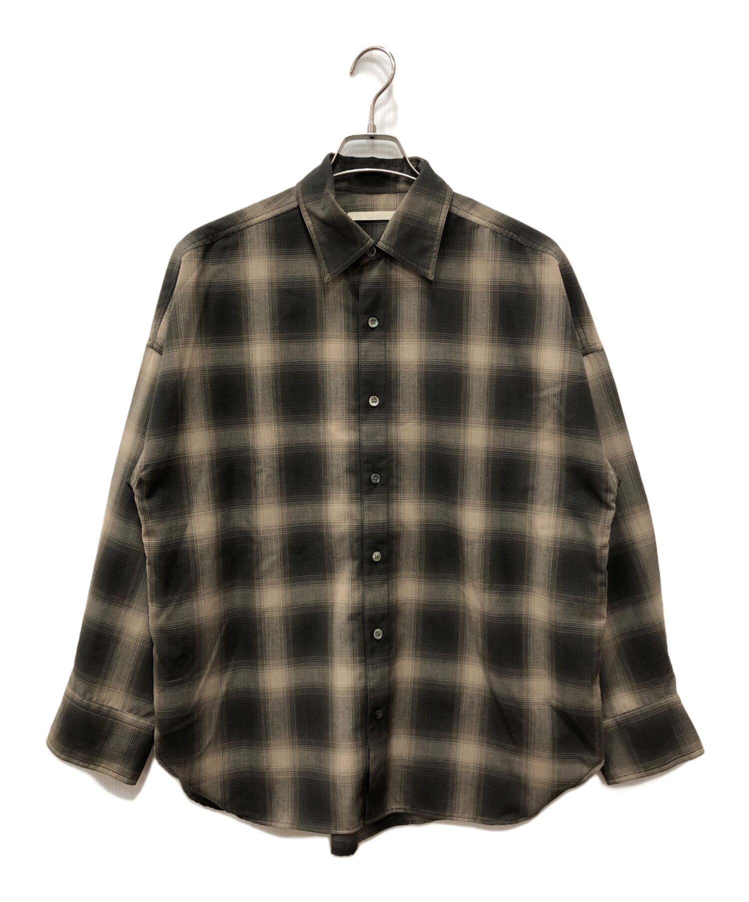 中古・古着通販】Plage (プラージュ) OMBRE CHECK シャツ ブラック