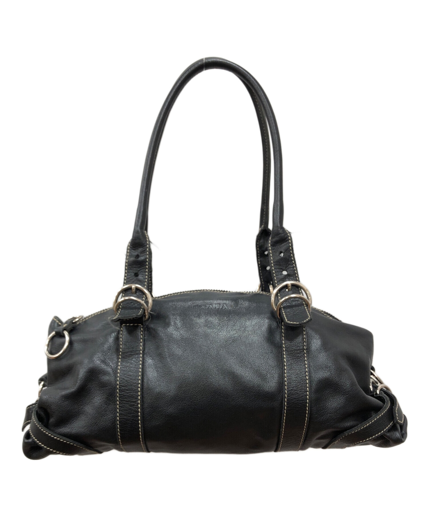 中古・古着通販】PRADA (プラダ) ミニボストンバッグ ブラック