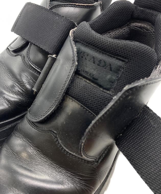 中古・古着通販】PRADA (プラダ) ベルクロシューズ ブラック サイズ:37