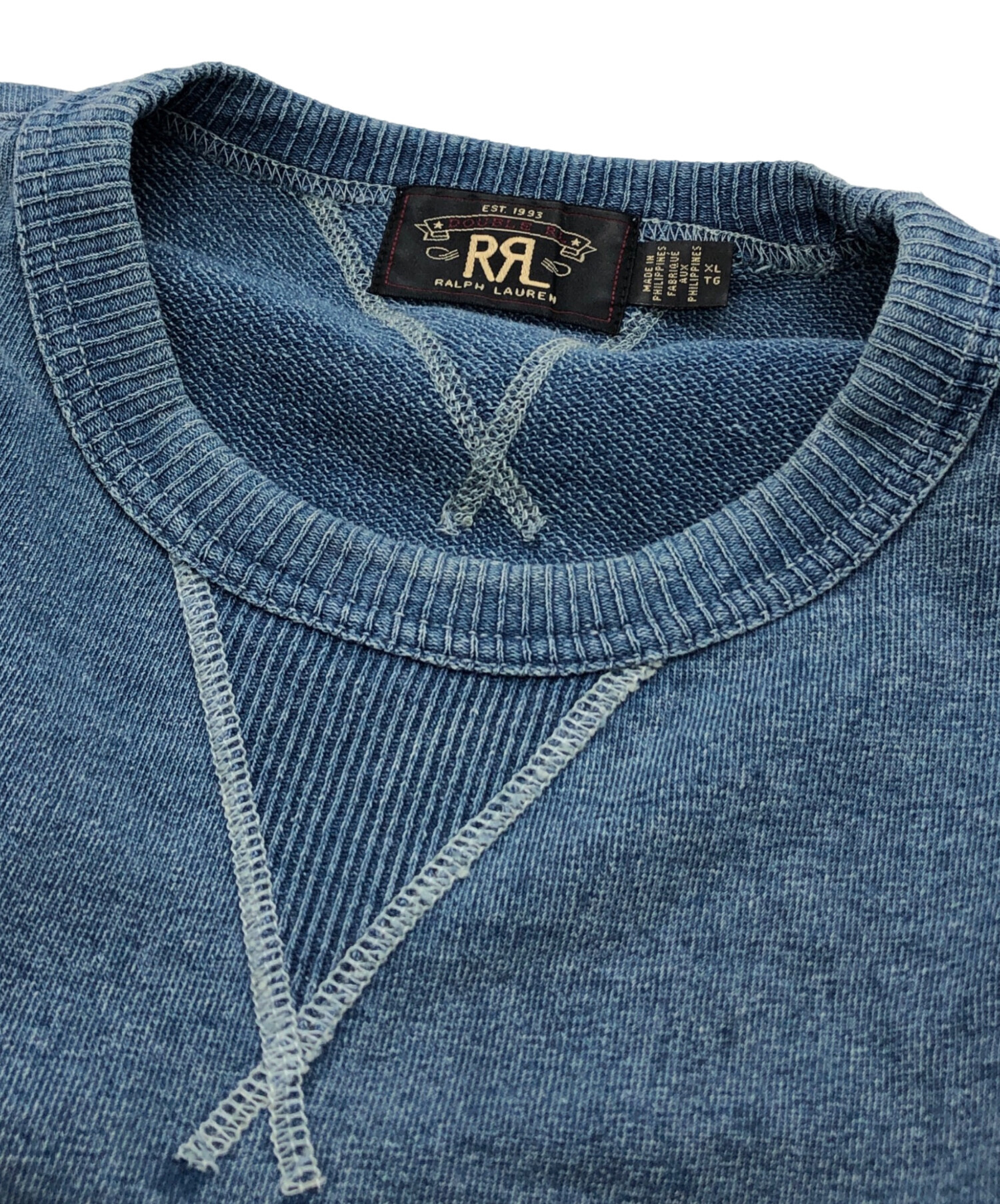 RRL デニムブルー トレーナー 新品タグ付き 中古・古着通販】RRL (ダブルアールエル) インディゴ フレンチテリー