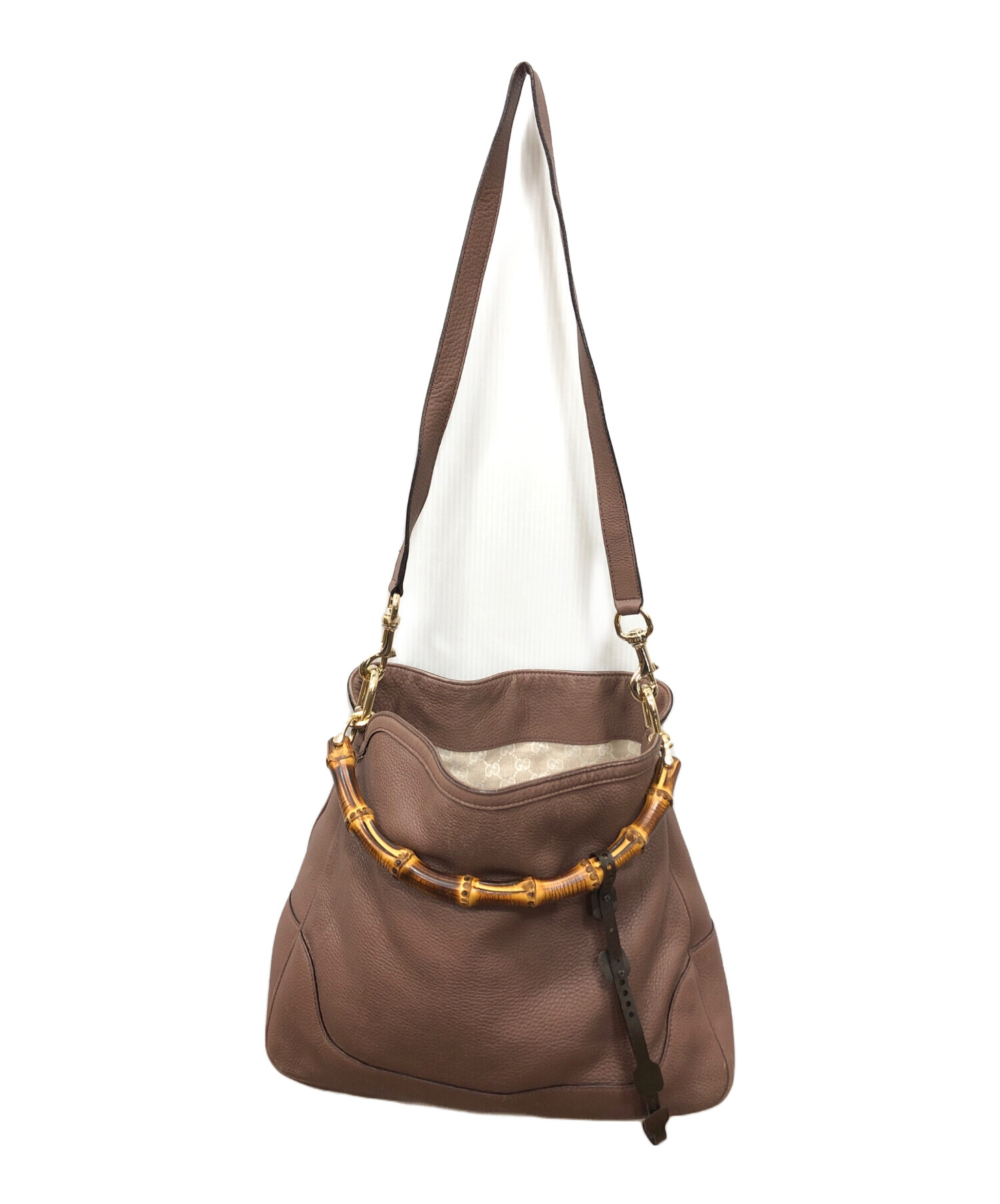中古・古着通販】GUCCI (グッチ) バンブー ダイアナ レザー ショルダー