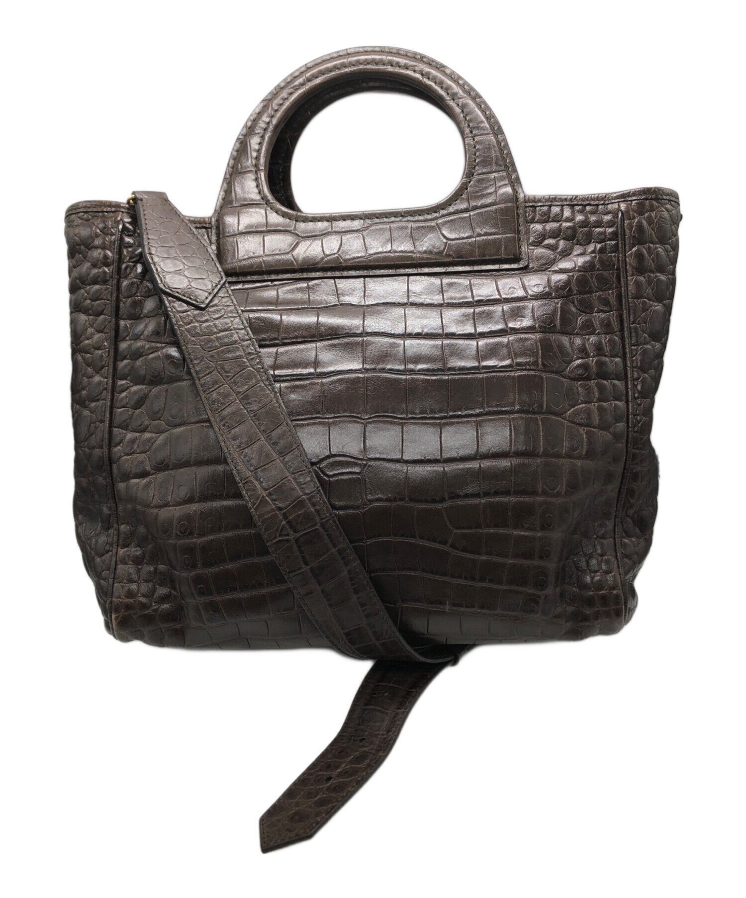 中古・古着通販】MaxMara (マックスマーラ) クロコ型押しショルダー