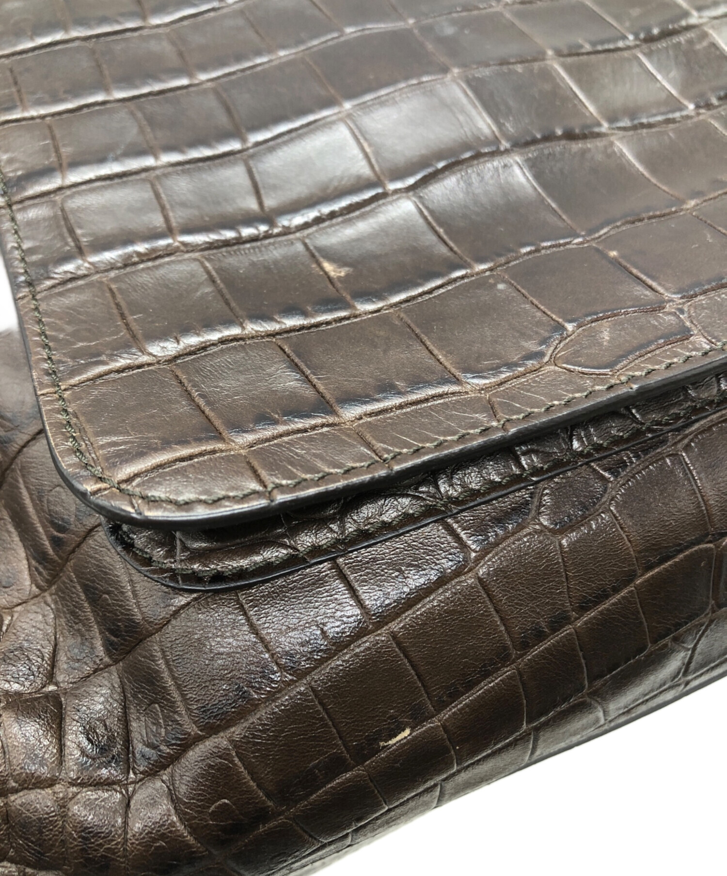 中古・古着通販】MaxMara (マックスマーラ) クロコ型押しショルダー