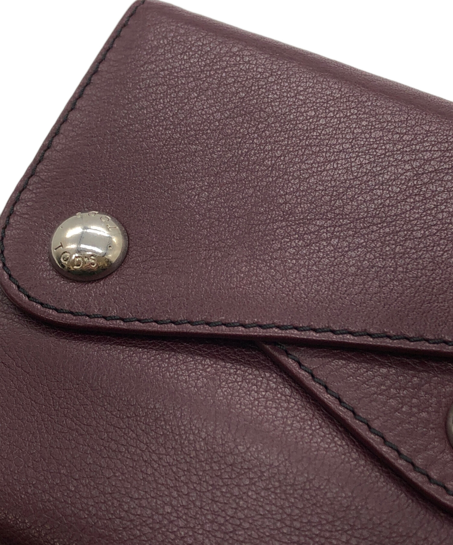 中古・古着通販】TOD'S (トッズ) 2つ折り財布 ボルドー サイズ:下記
