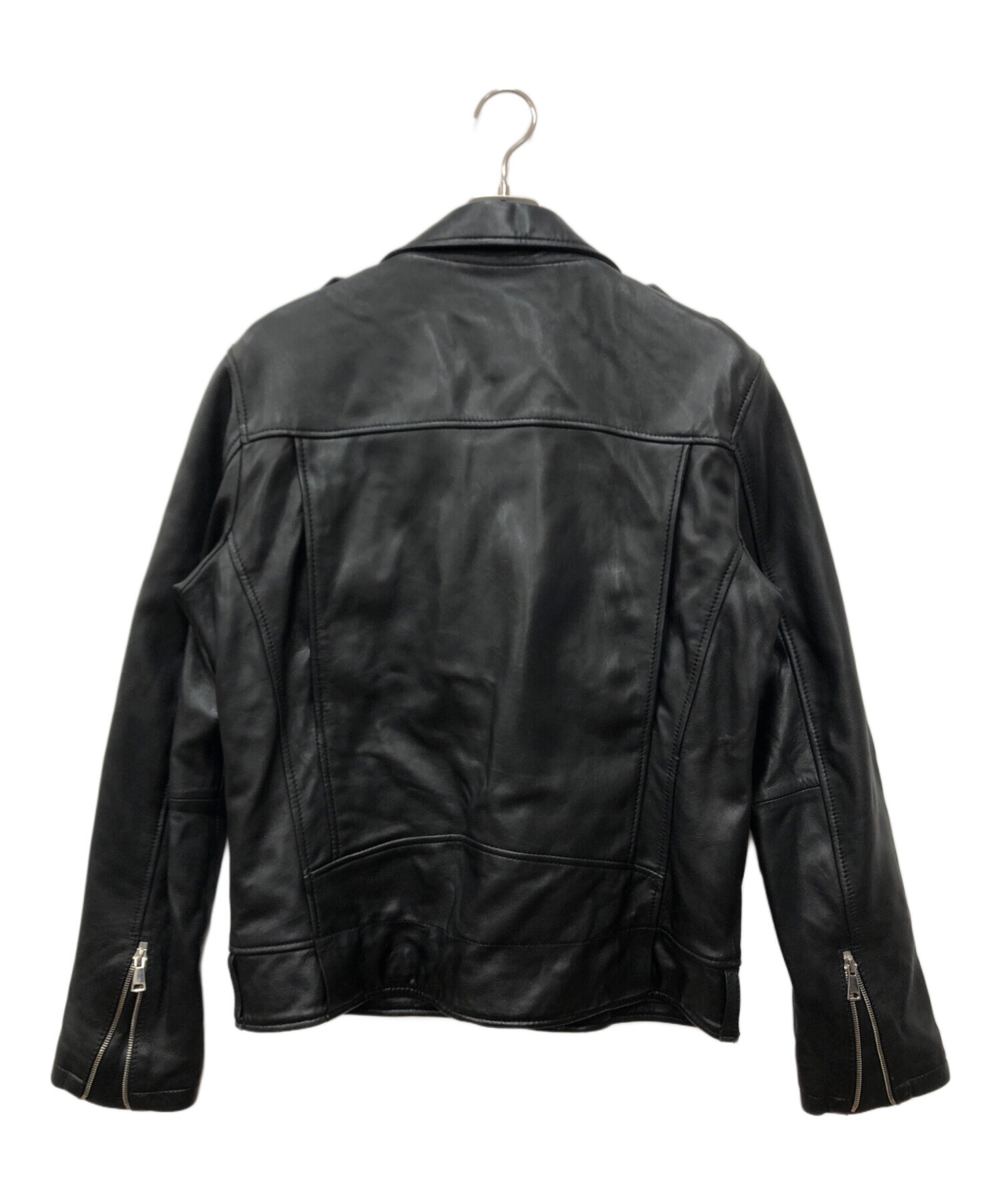 ZARA ラムレザーダブルライダースジャケット XL 中古・古着通販】ZARA (ザラ) ラムレザーダブルライダースジャケット