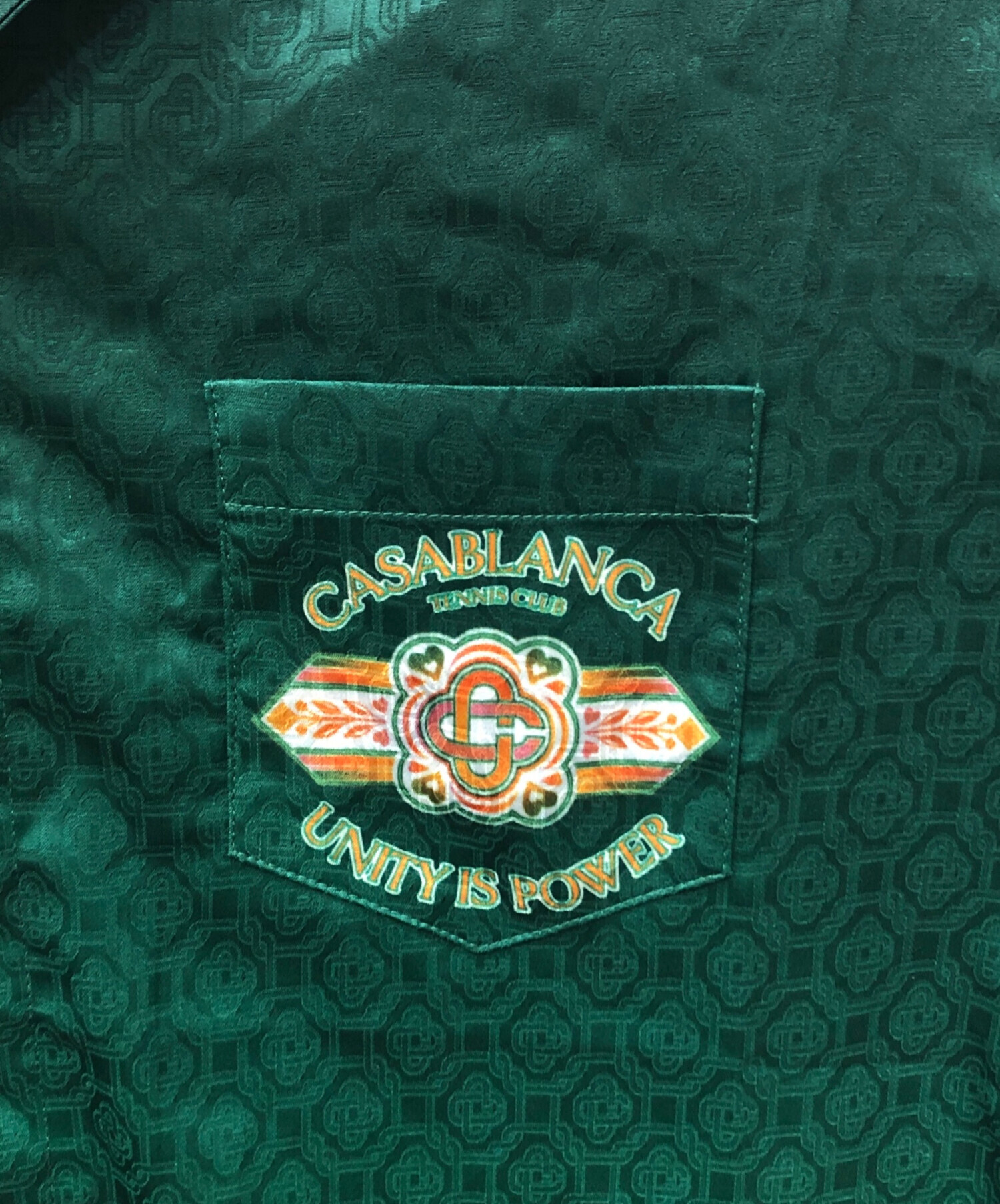CASABLANCA カサブランカ シルクシャツ　総柄 半袖 イタリア製 中古・古着通販】CASABLANCA (カサブランカ) 総柄半袖シルクシャツ