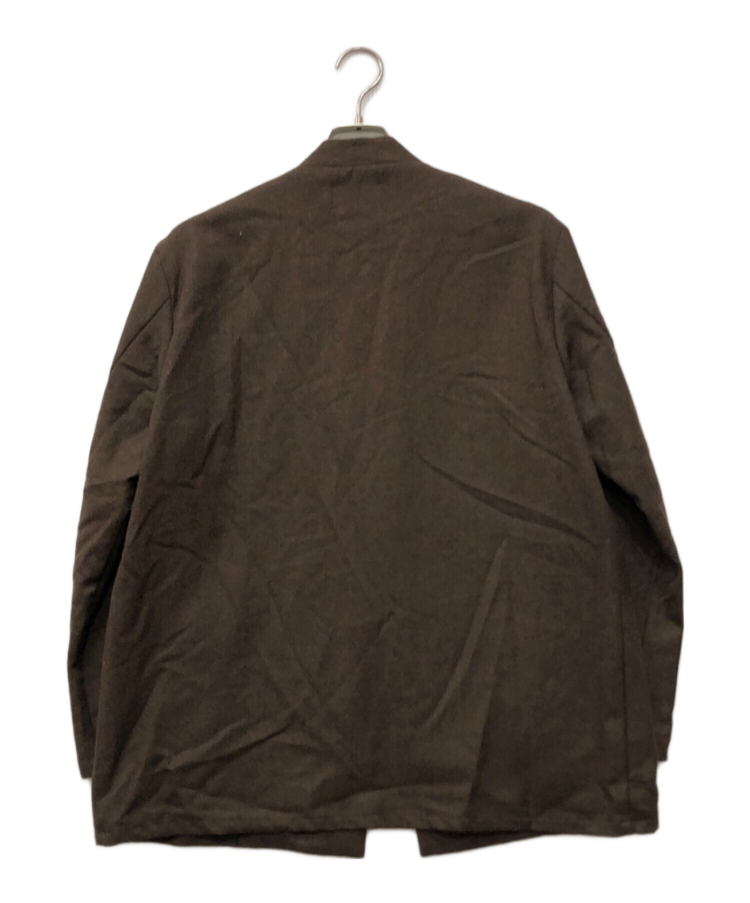 中古・古着通販】MARKA (マーカ) LAPELLESS SHIRT JACKET ブラウン