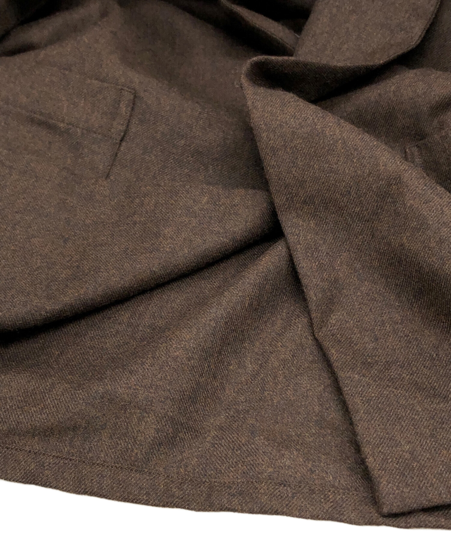 中古・古着通販】MARKA (マーカ) LAPELLESS SHIRT JACKET ブラウン