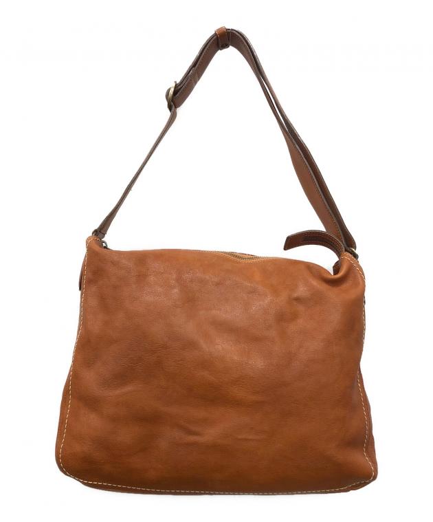 【定番】土屋鞄 メッセンジャーバッグ ショルダーバッグ ブラウン レザー 本革 中古・古着通販】土屋鞄 (ツチヤカバン) レザーメッセンジャーバッグ