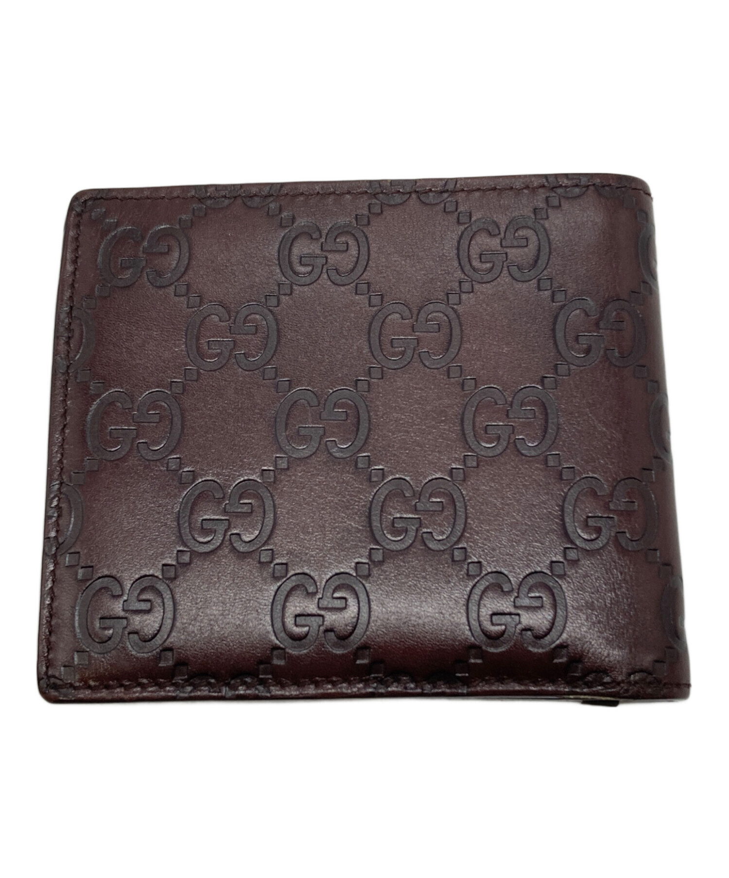中古・古着通販】GUCCI (グッチ) 2つ折り財布 ブラウン サイズ:下記