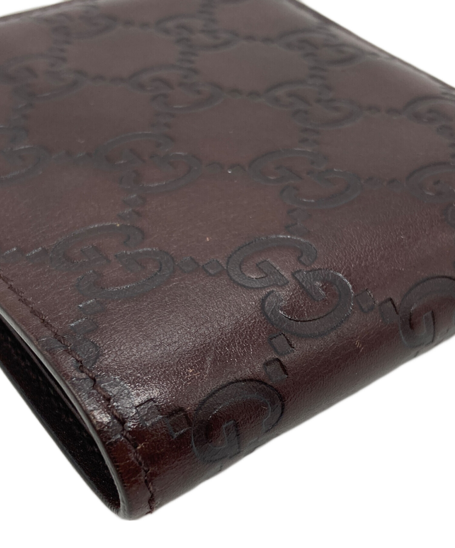 中古・古着通販】GUCCI (グッチ) 2つ折り財布 ブラウン サイズ:下記