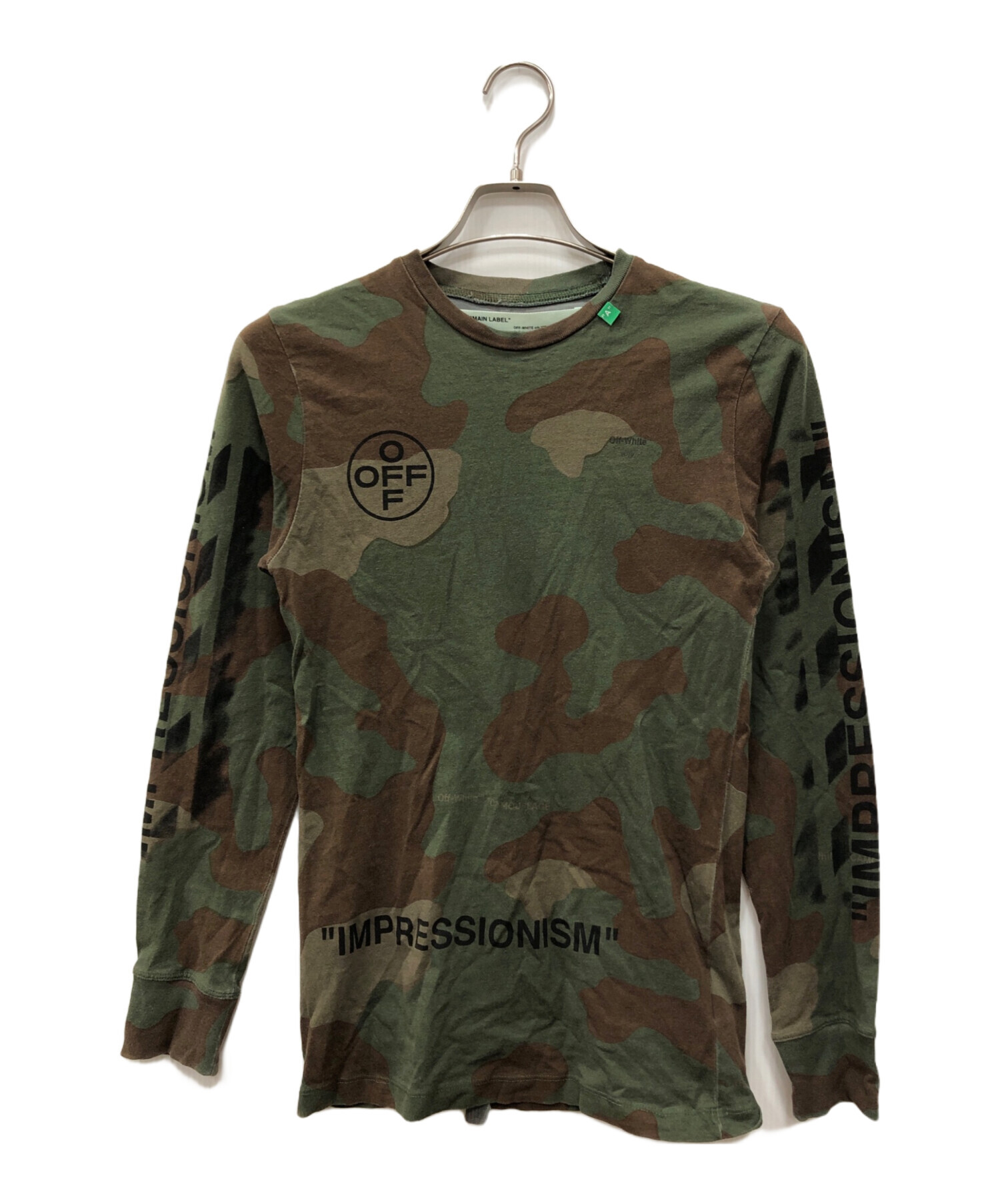 中古・古着通販】OFFWHITE (オフホワイト) アローロゴ長袖Tシャツ 