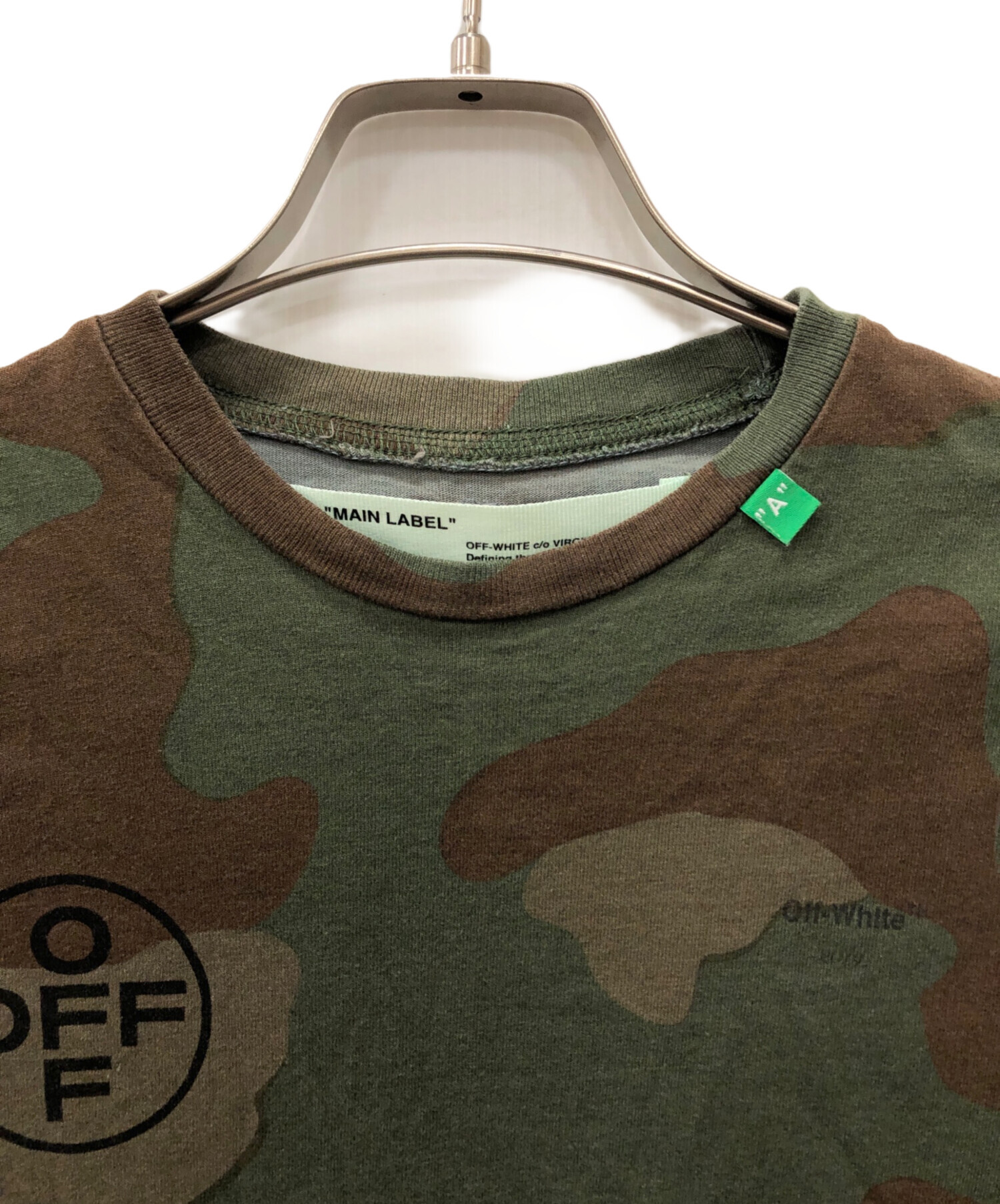 中古・古着通販】OFFWHITE (オフホワイト) アローロゴ長袖Tシャツ 