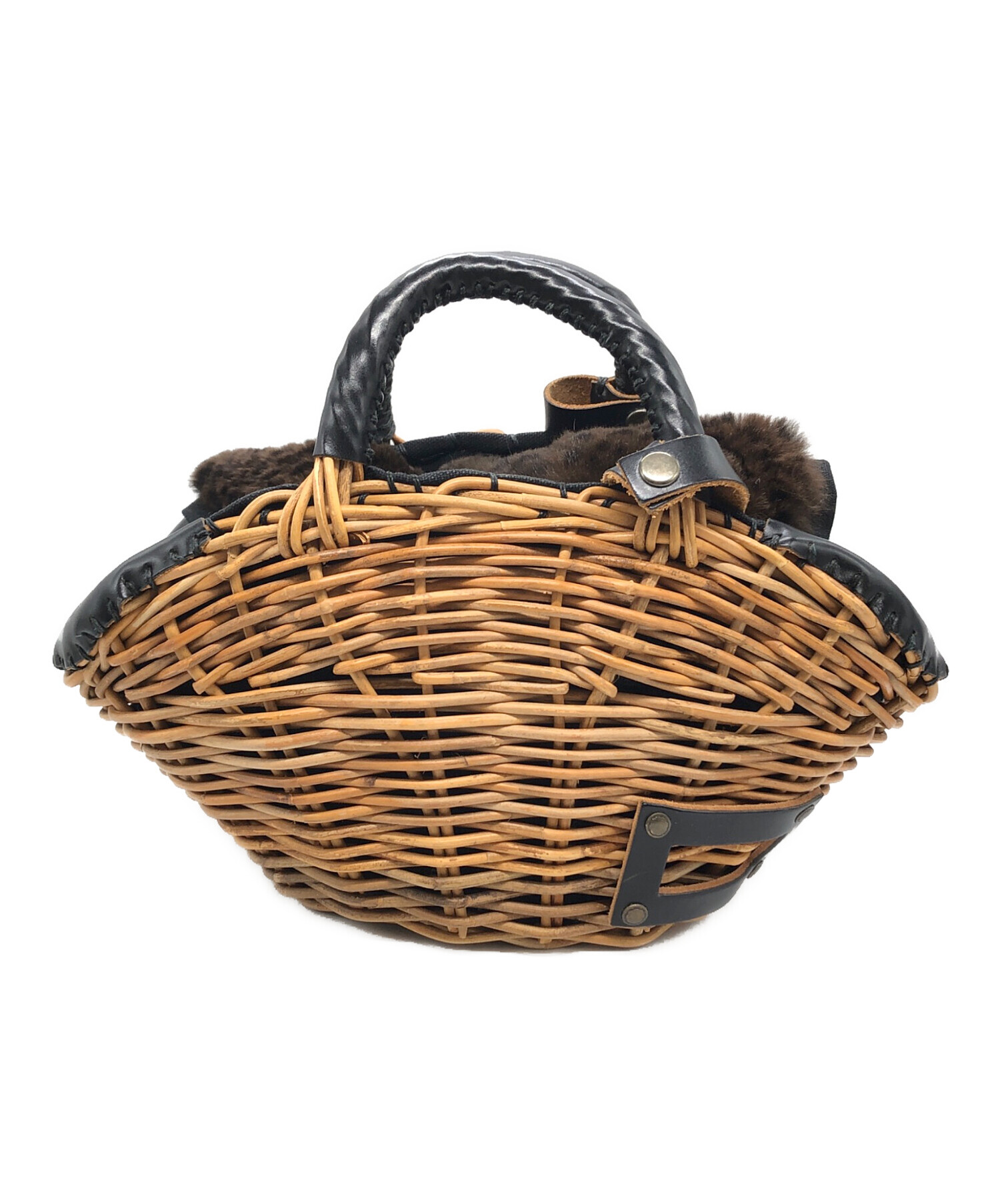 エバゴス ebagos カゴバッグ　ベージュ 中古・古着通販】ebagos (エバゴス) カゴバッグ ベージュ サイズ:下記
