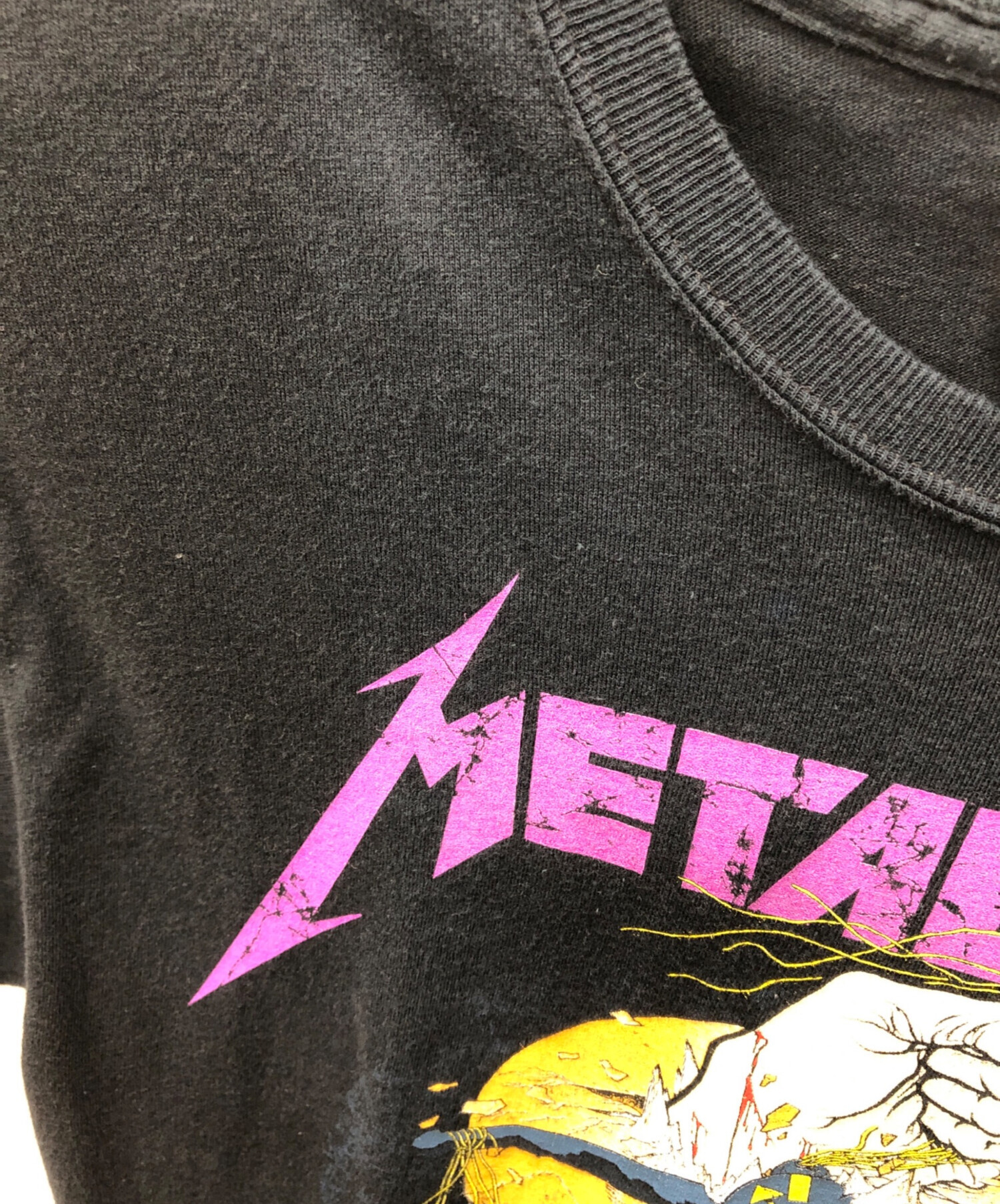 中古・古着通販】Hanes (ヘインズ) プリントTシャツ ブラック サイズ:M 