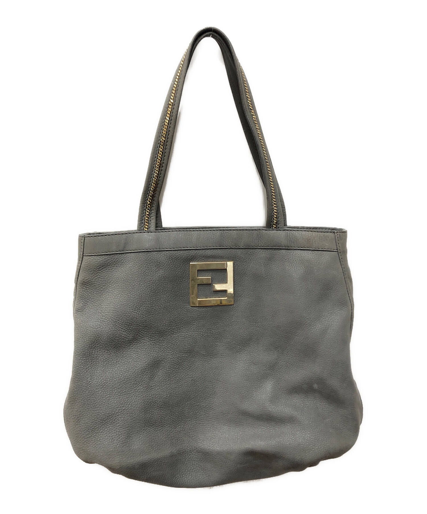 中古・古着通販】FENDI (フェンディ) FFロゴプレートトートバッグ