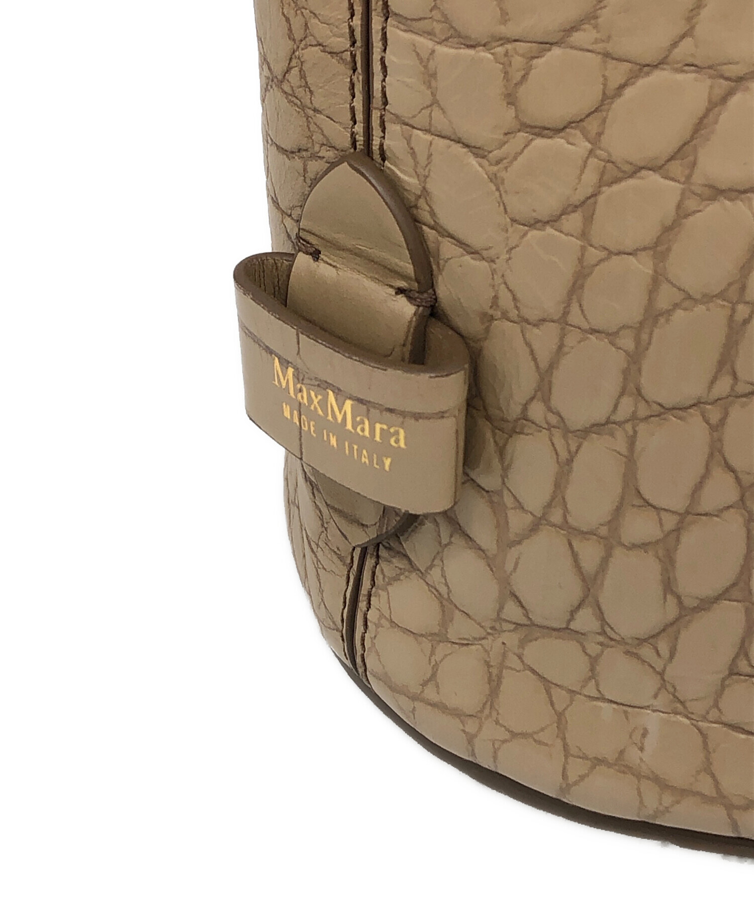 中古・古着通販】MaxMara (マックスマーラ) クロコ型押し2WAYバケット