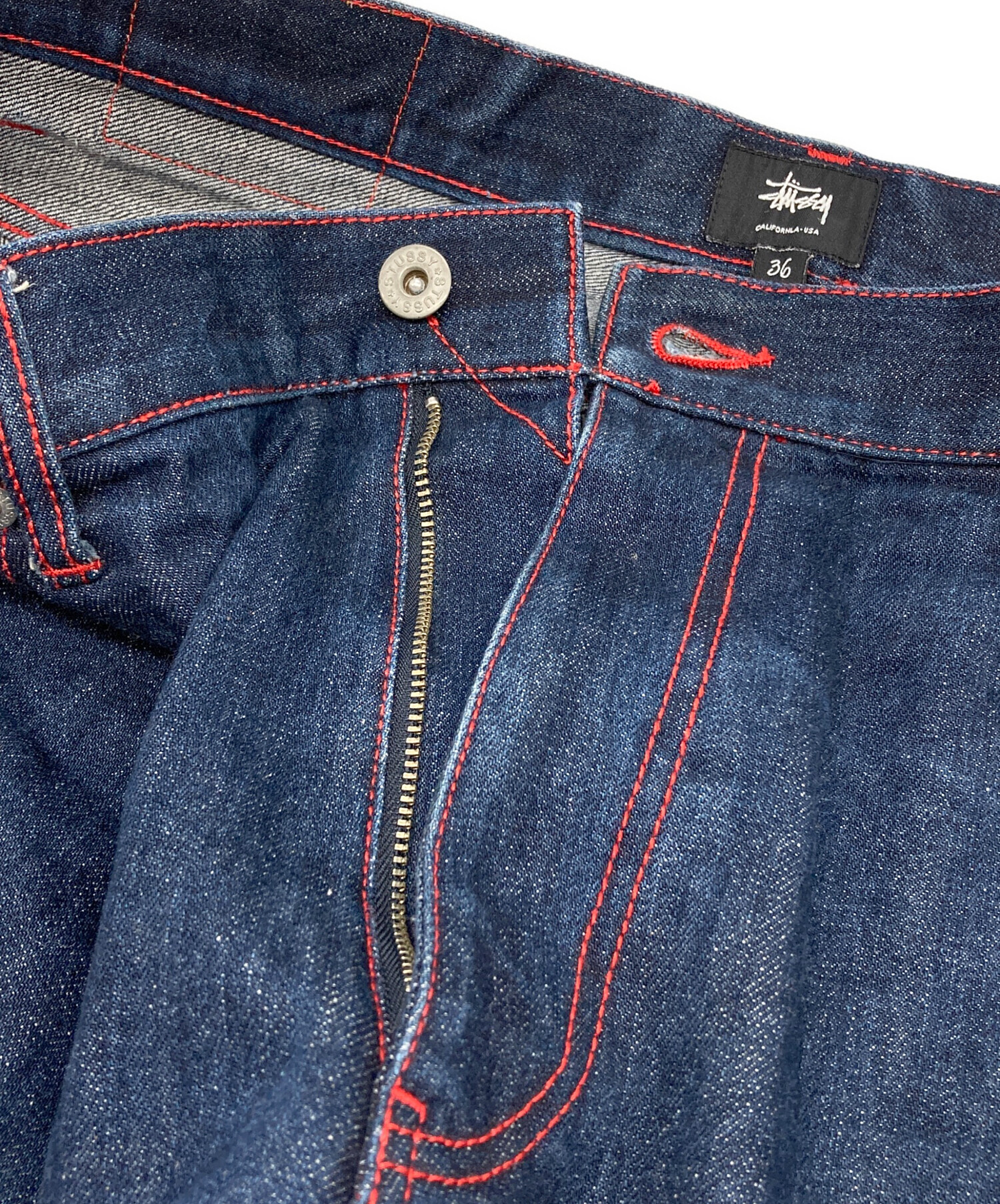 中古・古着通販】stussy (ステューシー) レッドステッチハーフデニム