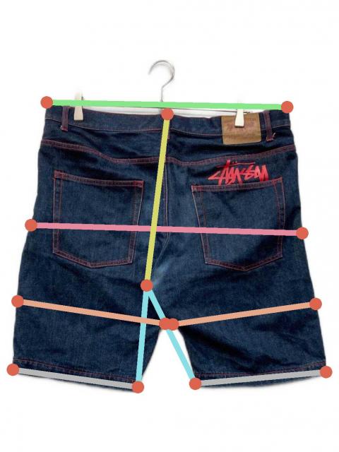 中古・古着通販】stussy (ステューシー) レッドステッチハーフデニム