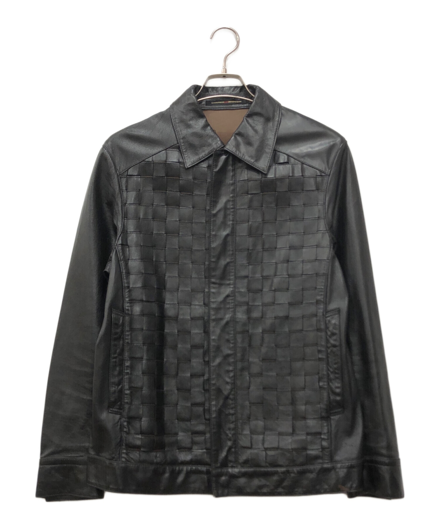 GAULTIER HOMME objet レザーテーラードジャケット 黒 GAULTIER HOMME objet レザーテーラードジャケット 黒 HOMME GAULTIER