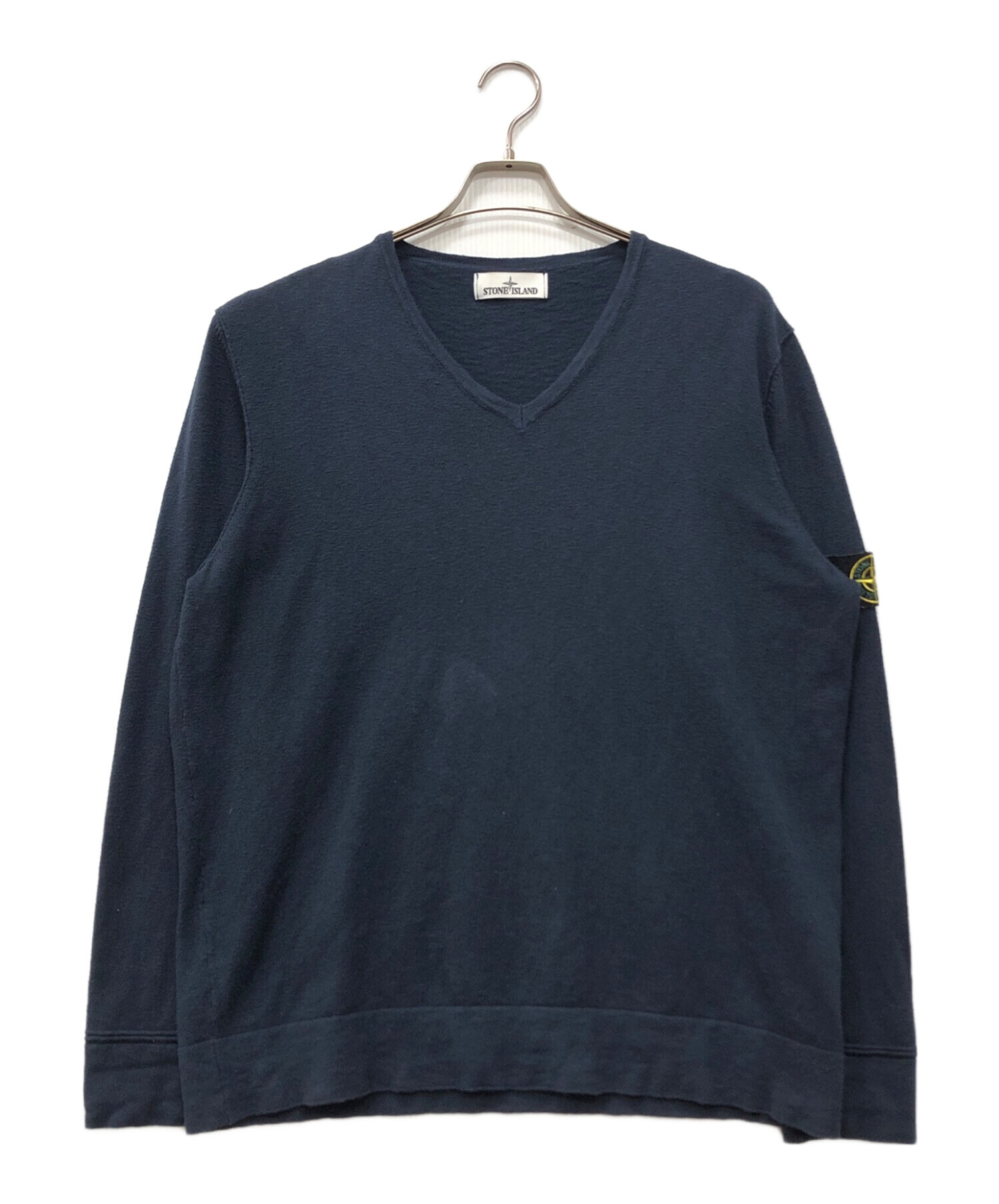 ストーンアイランド　ネイビーコットンニット　Lサイズ 中古・古着通販】STONE ISLAND (ストーンアイランド) コットン