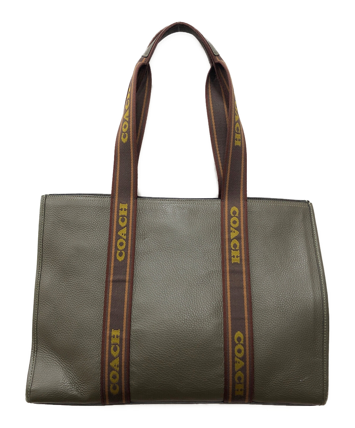 中古・古着通販】COACH (コーチ) スミス ラージトートバッグ オリーブ 