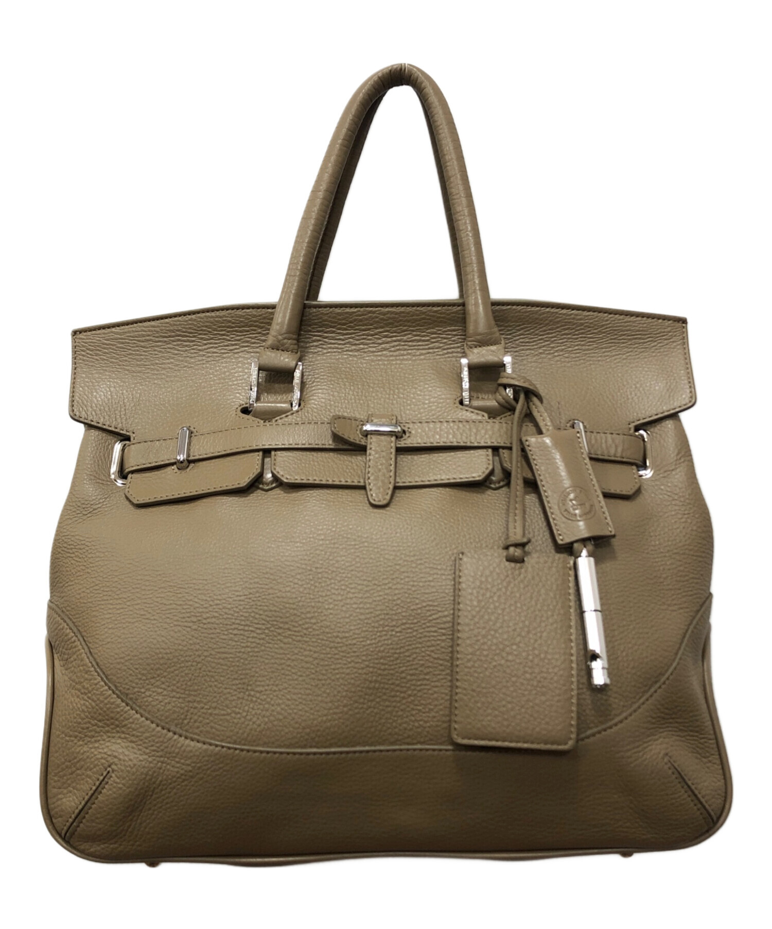 ○★新品未使用　PELLE MORBIDA　フラップボストンバッグ　サックス 中古・古着通販】PELLE MORBIDA (ペッレモルビダ) フラップボストン
