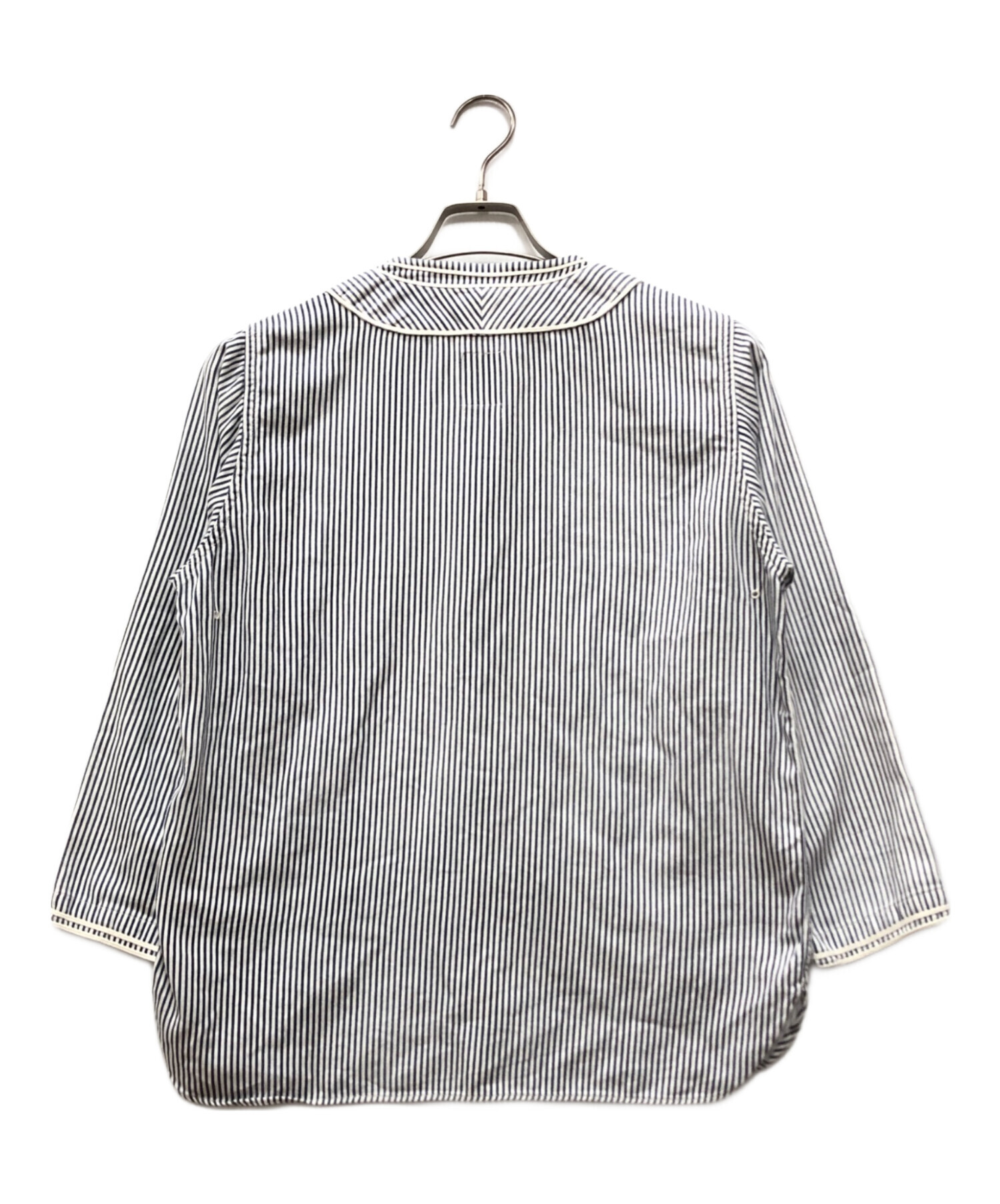 中古・古着通販】VISVIM (ビズビム) DUGOUT SHIRT L/S ブルー×ホワイト