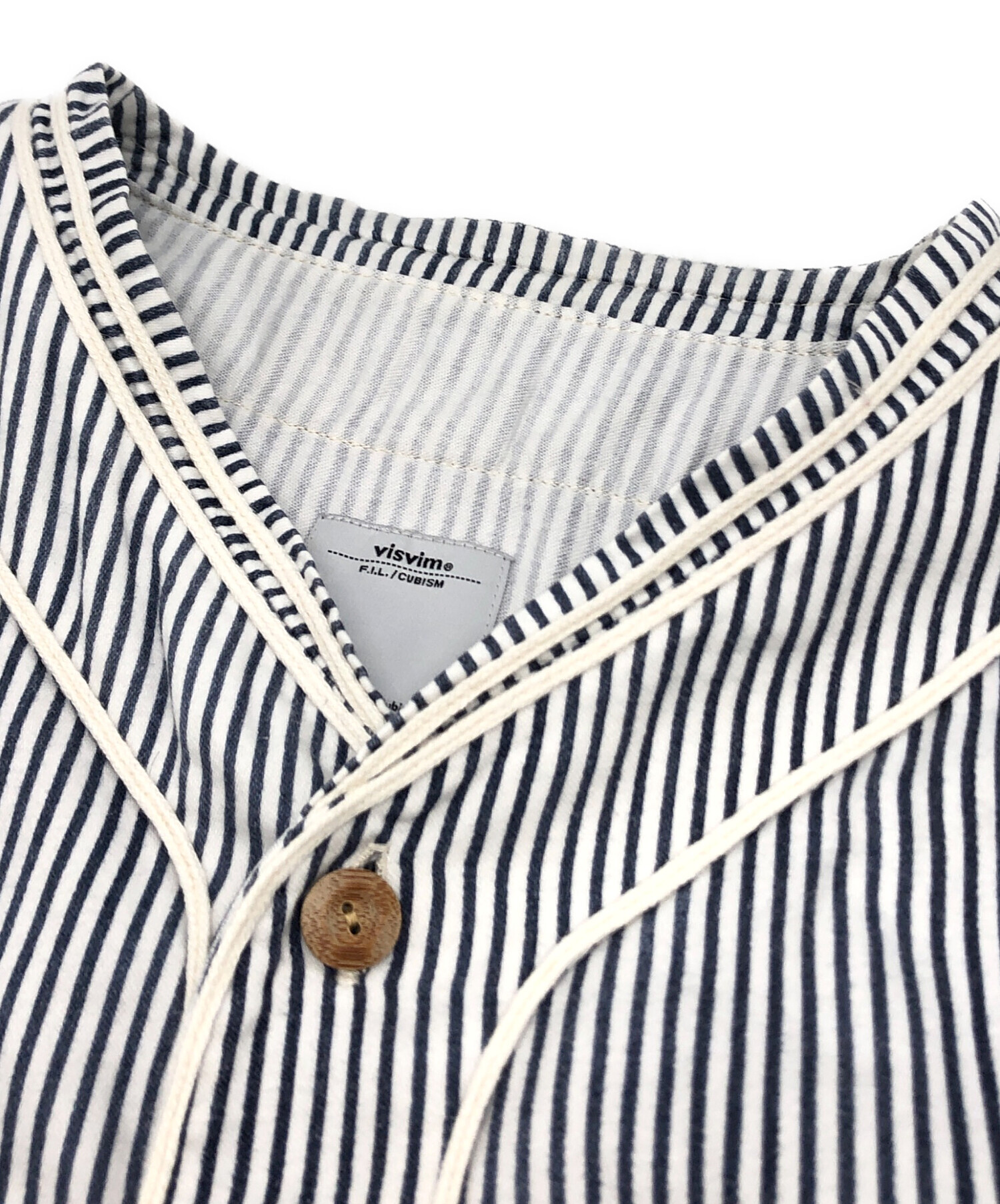 中古・古着通販】VISVIM (ビズビム) DUGOUT SHIRT L/S ブルー×ホワイト