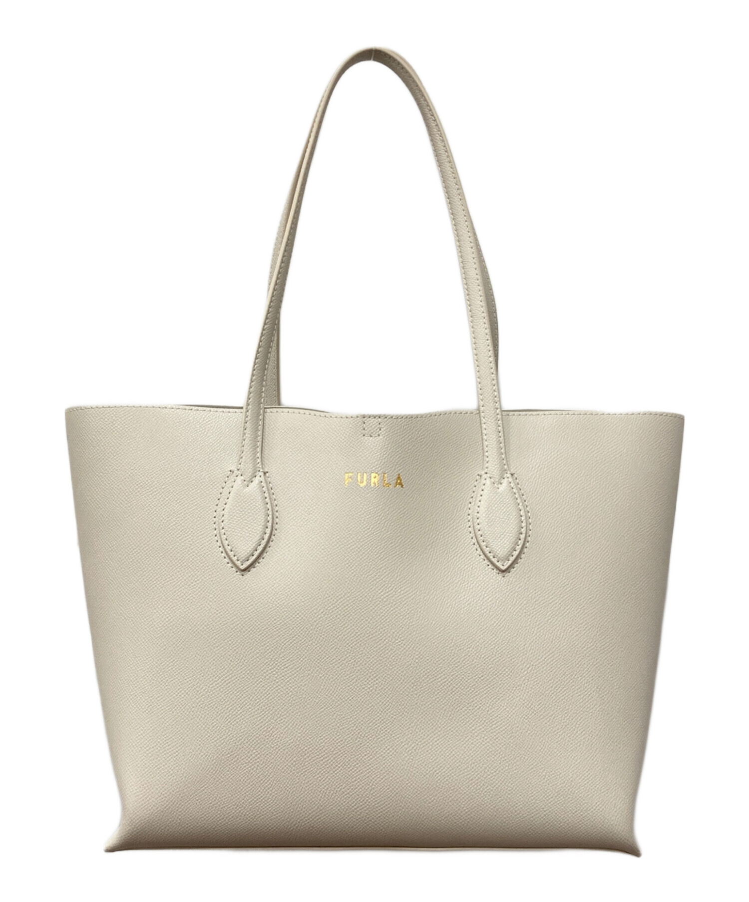 新品・未使用 フルラ FURLA ホワイト レザートートバッグ FURLA（フルラ） Furla Sfera トートバッグ L MARSHMALLOW オフ