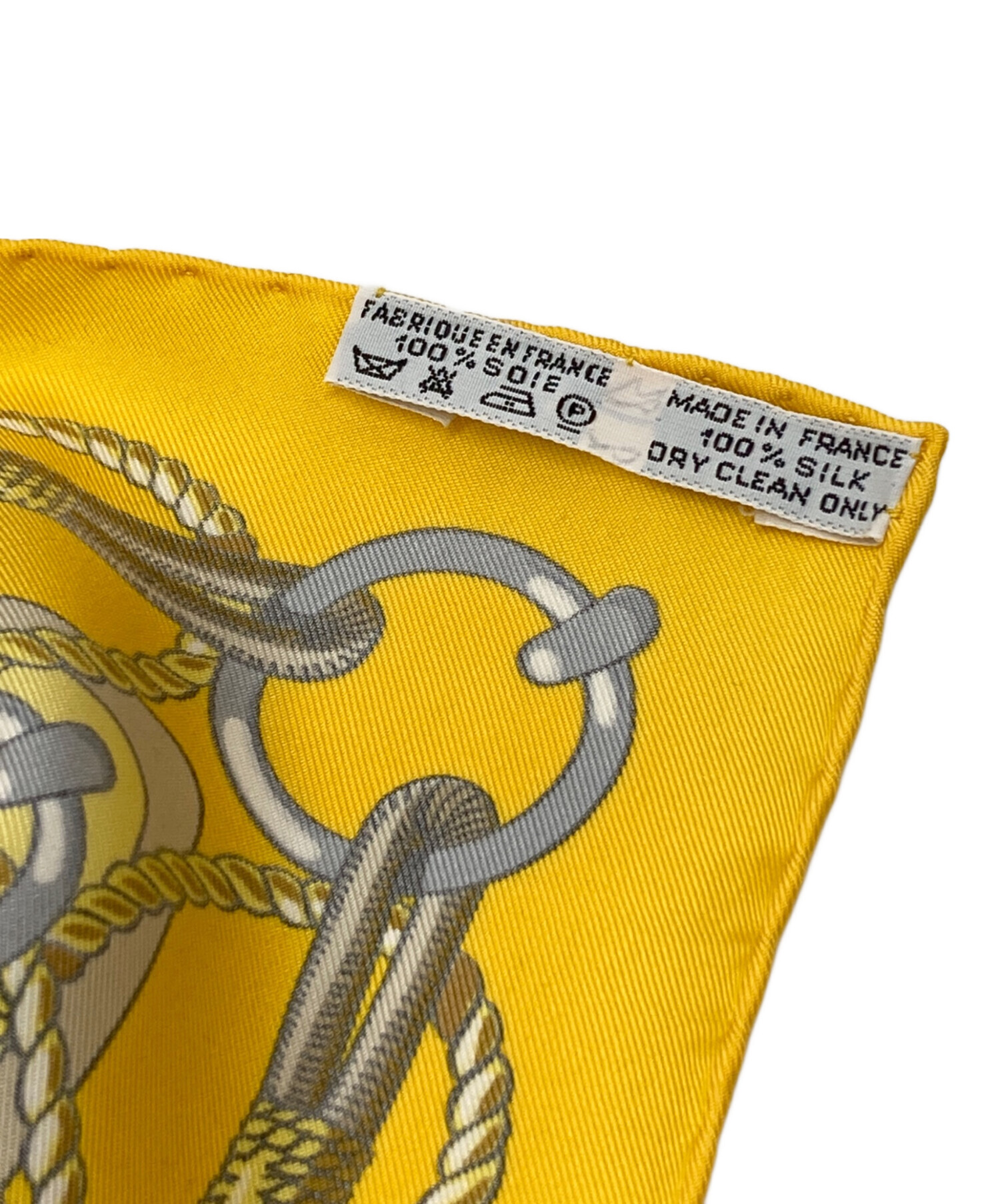 中古・古着通販】HERMES (エルメス) カレ90 シルクスカーフ イエロー