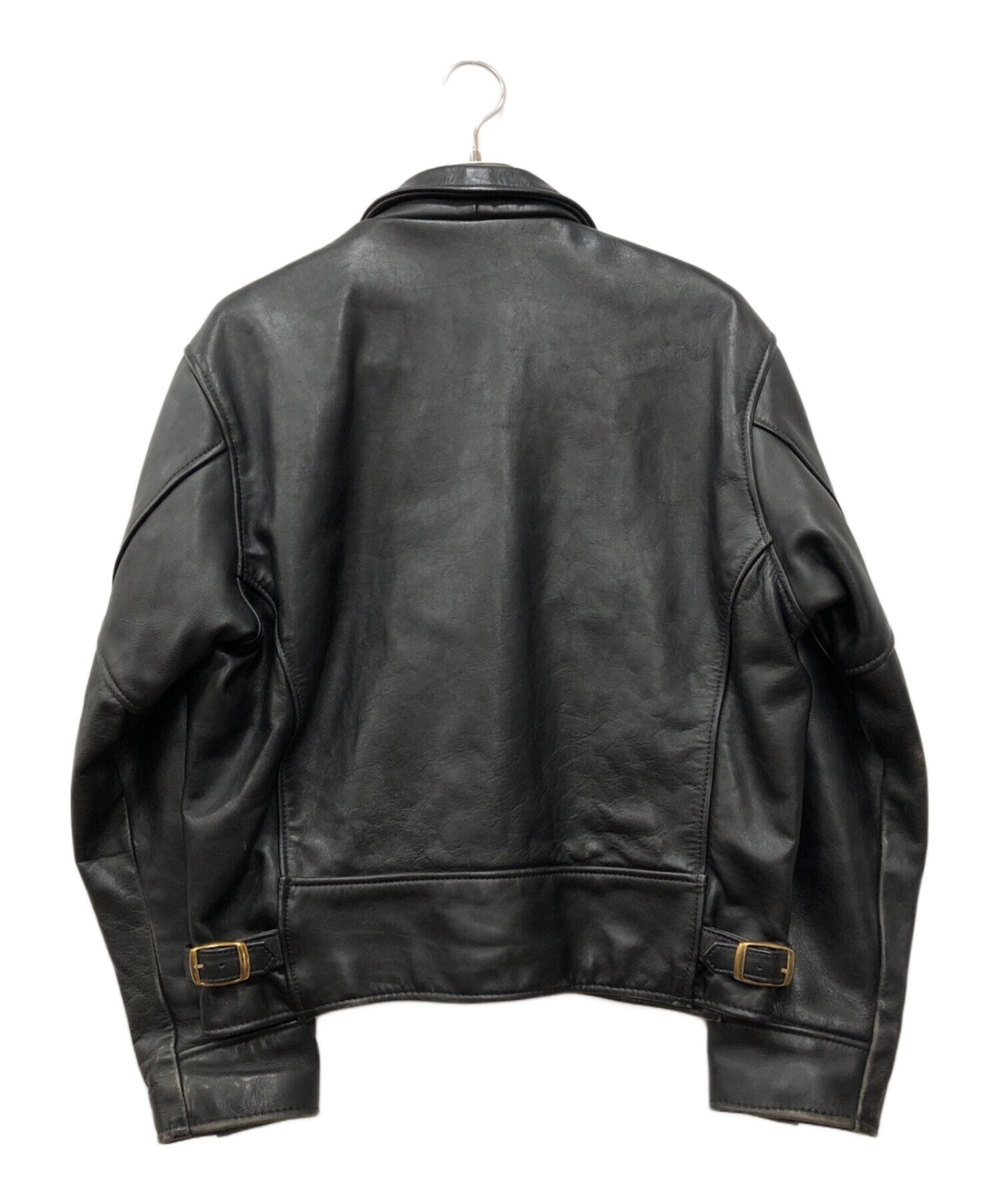 中古・古着通販】VANSON (バンソン) 襟付シングルライダースジャケット