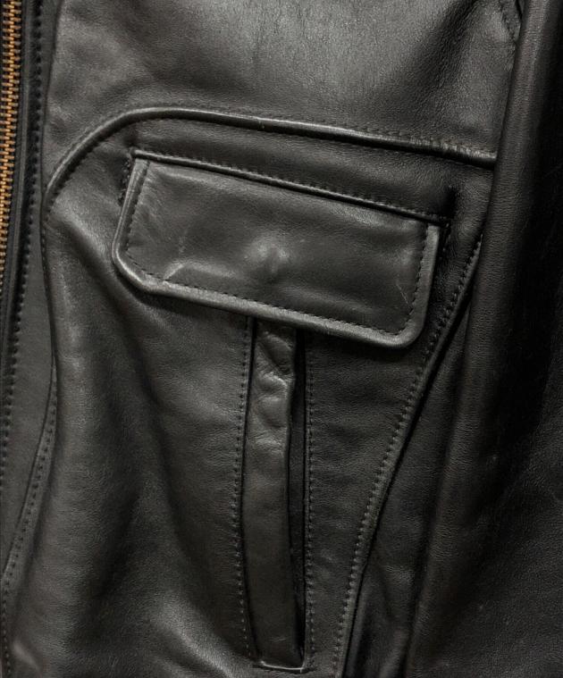 中古・古着通販】VANSON (バンソン) 襟付シングルライダースジャケット