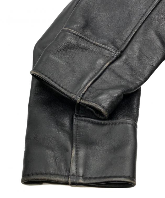 中古・古着通販】VANSON (バンソン) 襟付シングルライダースジャケット