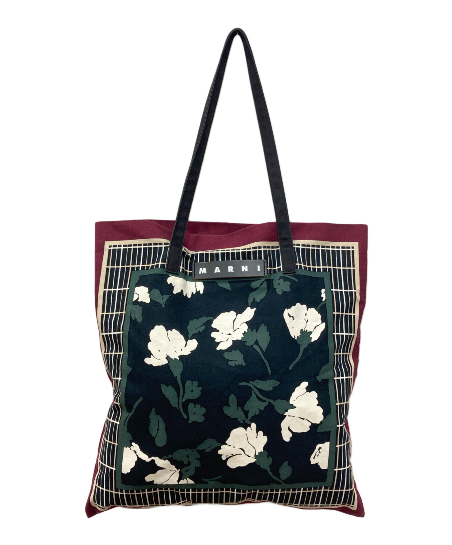中古・古着通販】MARNI (マルニ) バンダナトートバッグ バーガンディー 