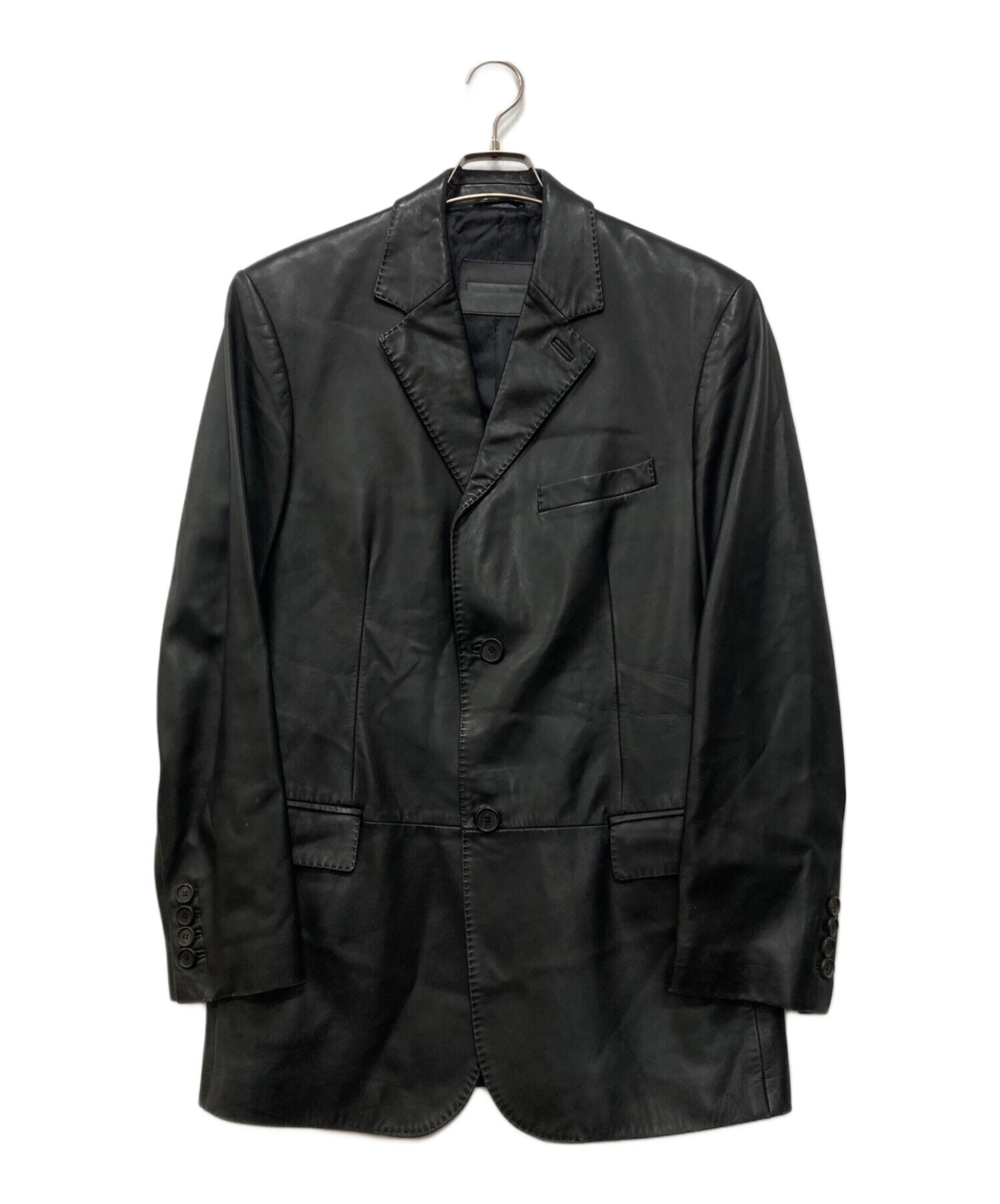 中古・古着通販】BALLY (バリー) レザー2Bジャケット ブラック サイズ 