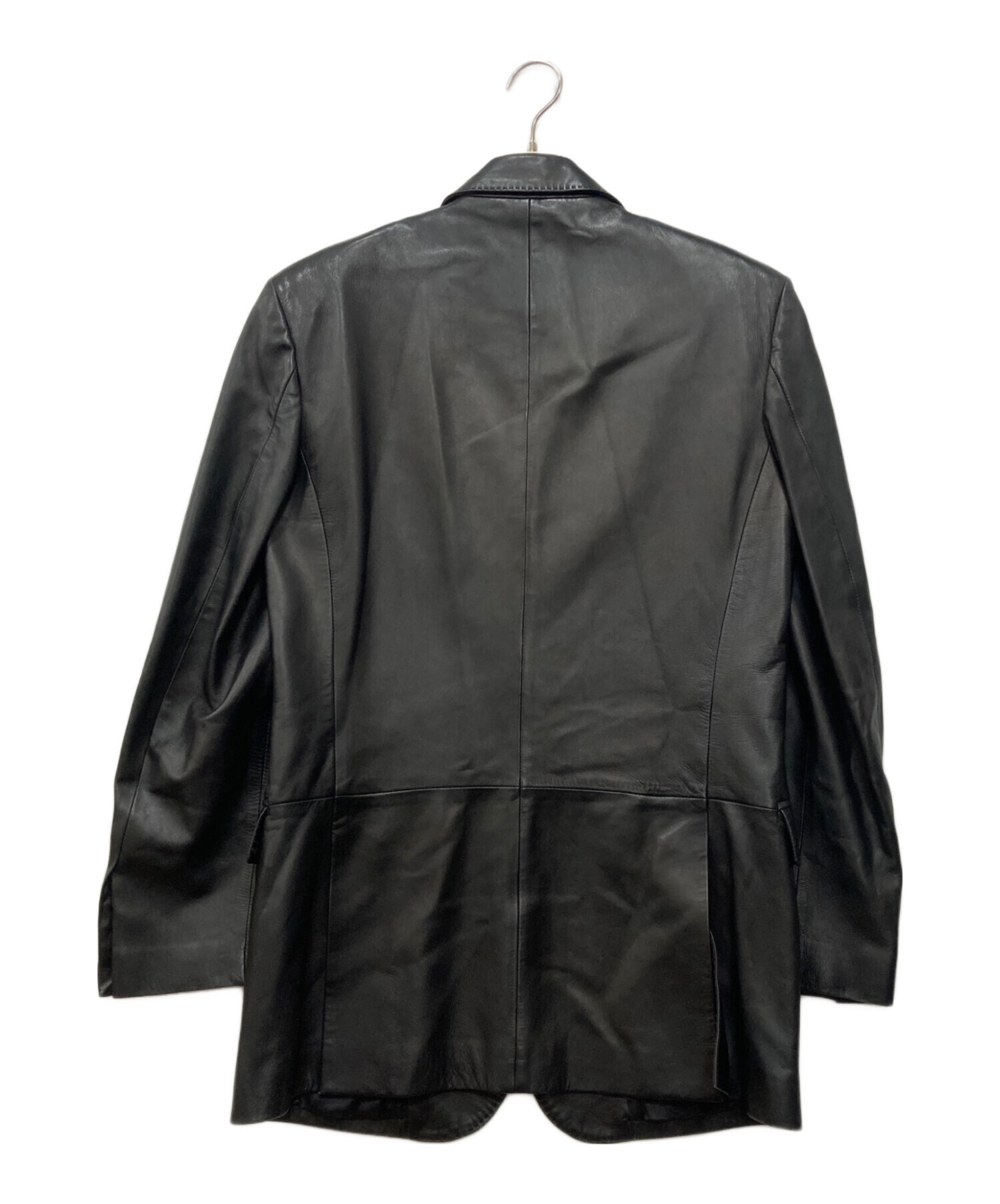 中古・古着通販】BALLY (バリー) レザー2Bジャケット ブラック サイズ 
